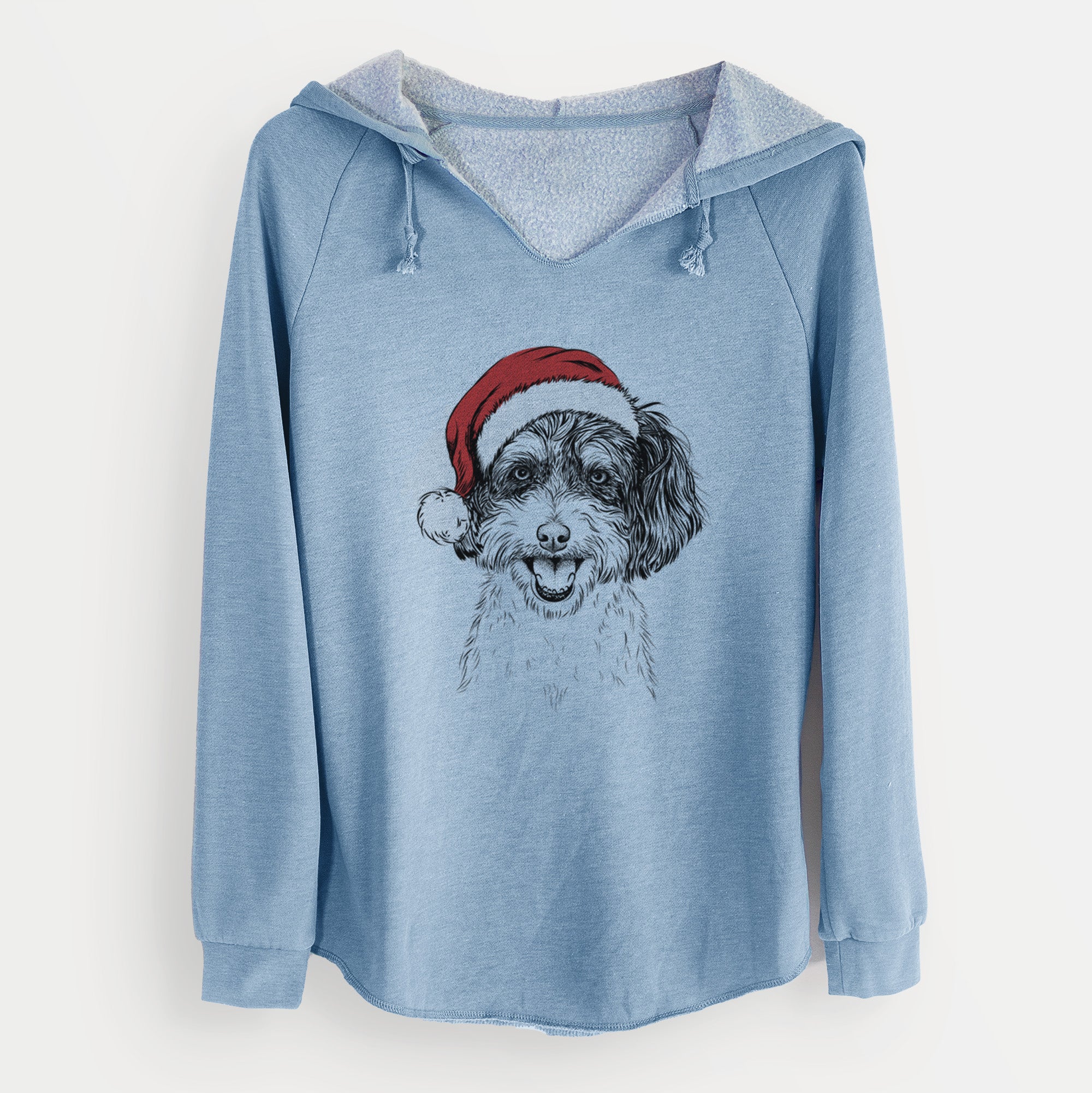 Santa Carlos the Cavapoo - Cali Wave Hooded Sweatshirt