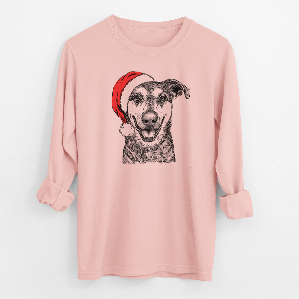 Santa Case the Mixed Breed - Men's Heavyweight 100% Cotton Long Sleeve