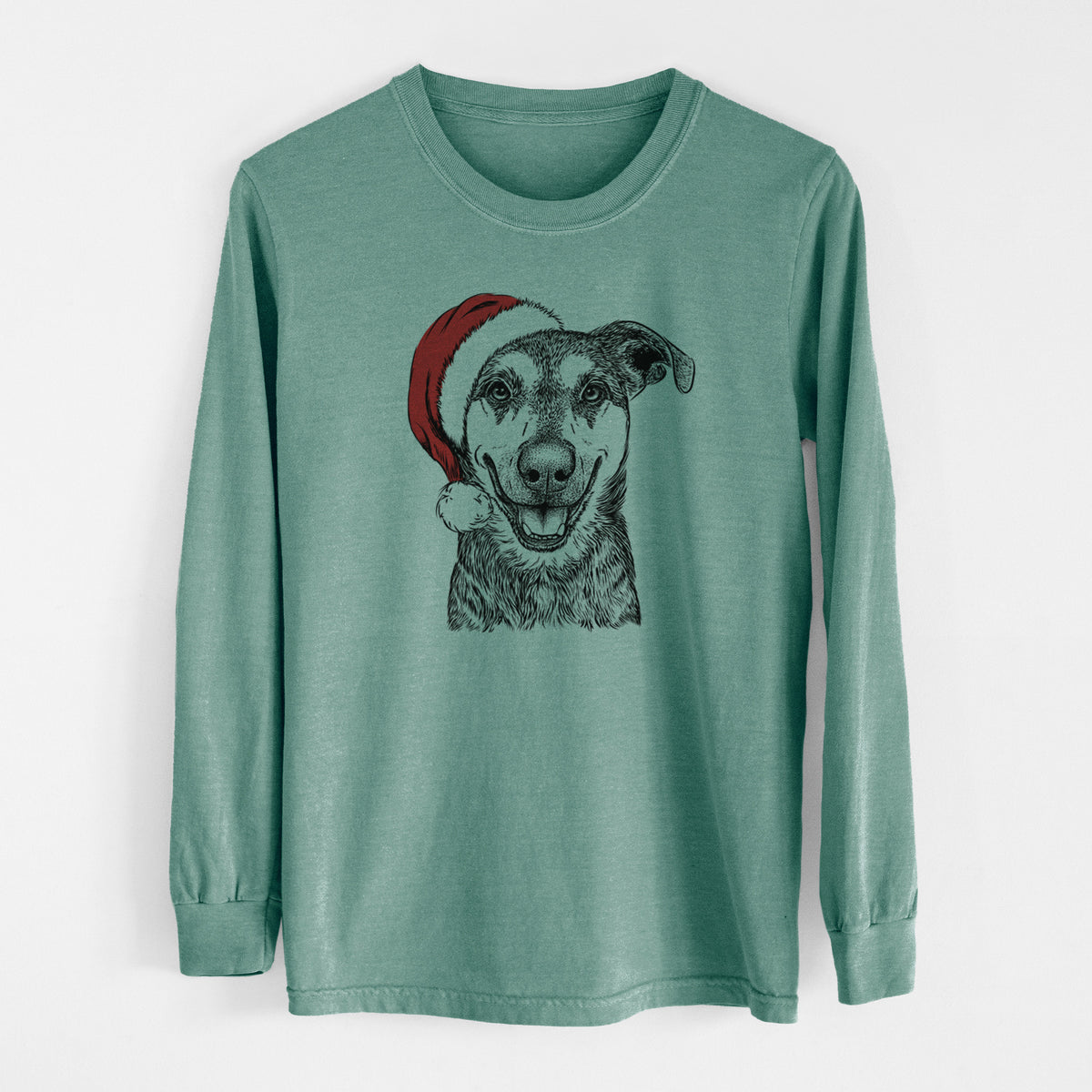 Santa Case the Mixed Breed - Men's Heavyweight 100% Cotton Long Sleeve