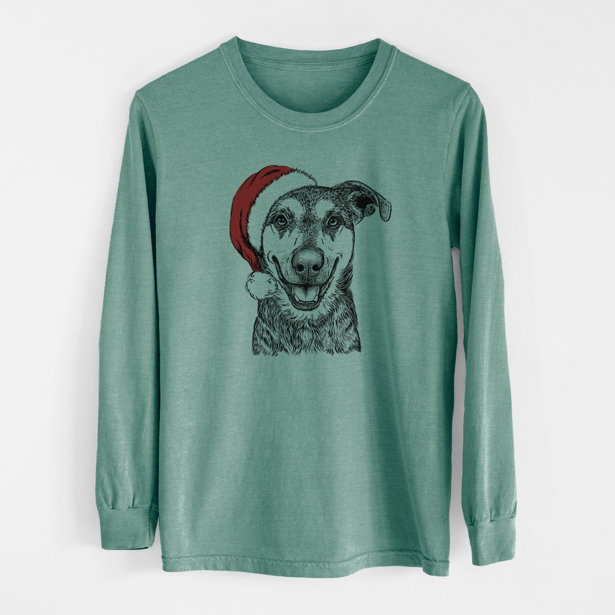 Santa Case the Mixed Breed - Men's Heavyweight 100% Cotton Long Sleeve