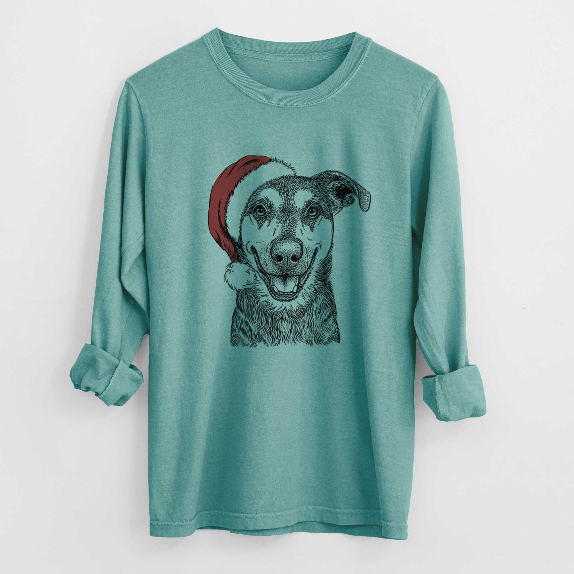 Santa Case the Mixed Breed - Men's Heavyweight 100% Cotton Long Sleeve