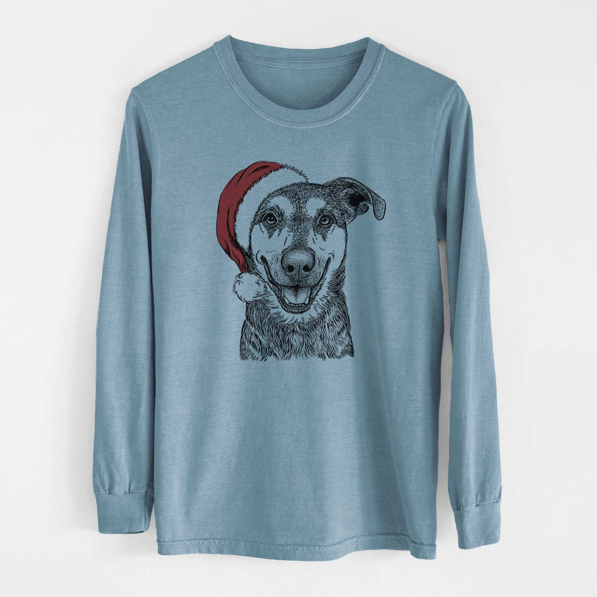 Santa Case the Mixed Breed - Men's Heavyweight 100% Cotton Long Sleeve