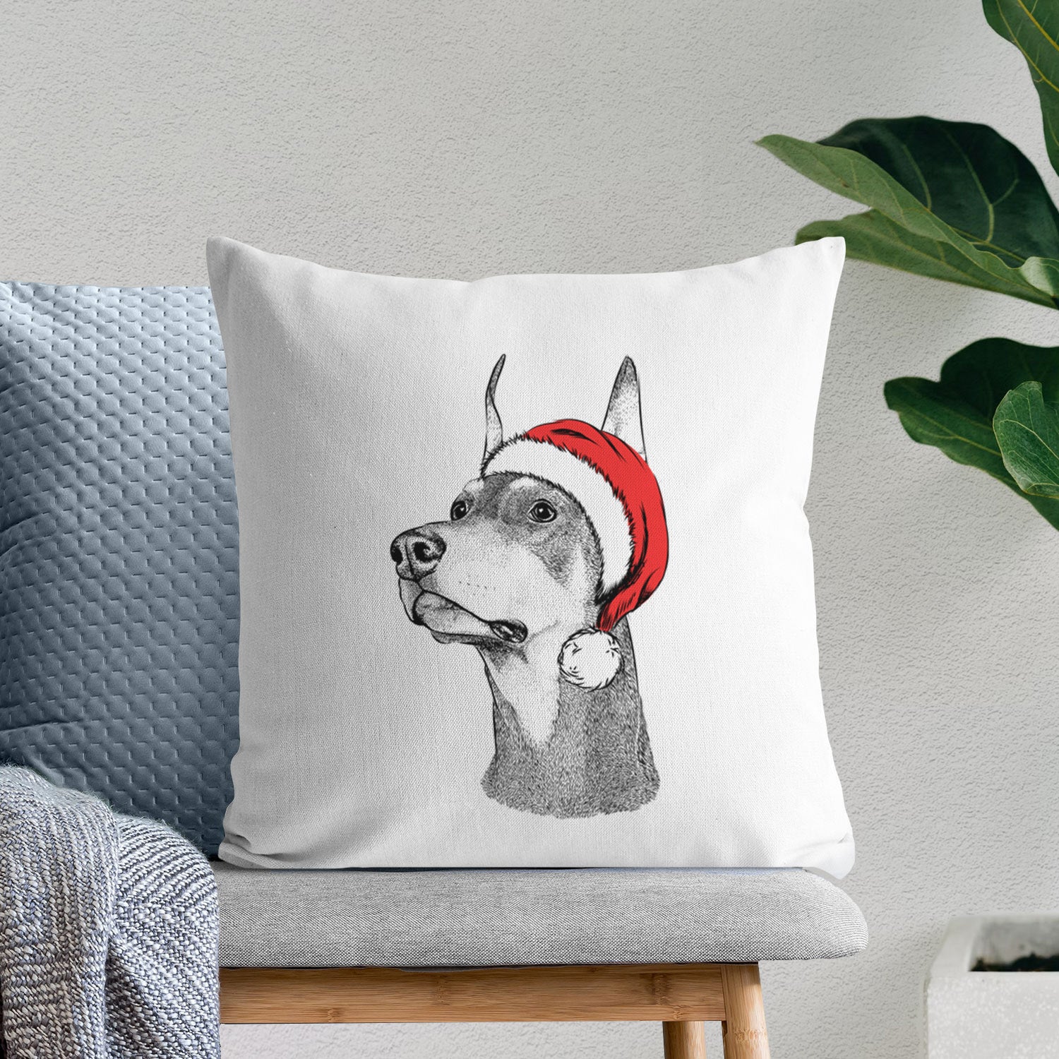 Cenza the Doberman Pinscher - Throw Pillow Cover