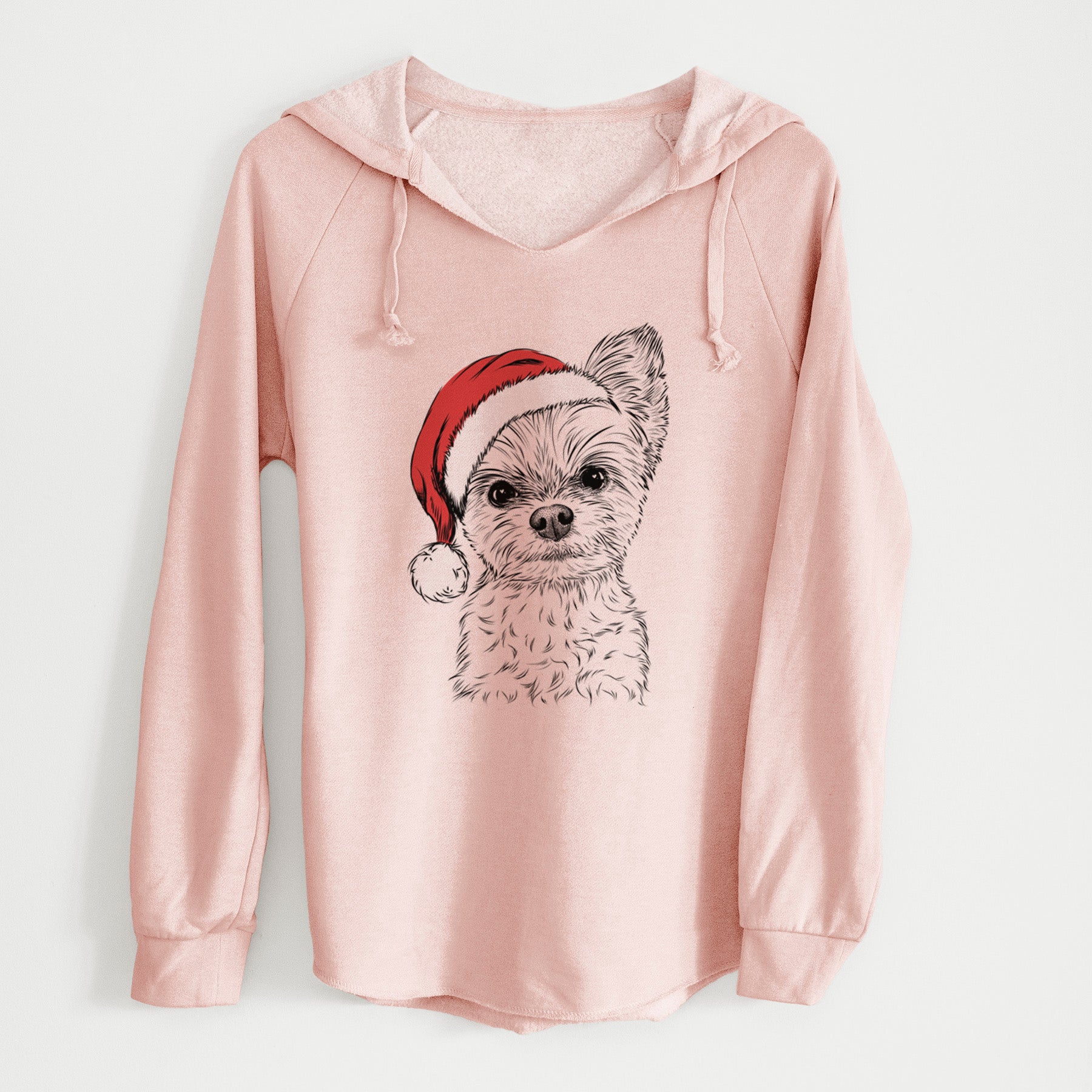 Santa Chance the Yapper the Yorkshire Terrier - Cali Wave Hooded Sweatshirt