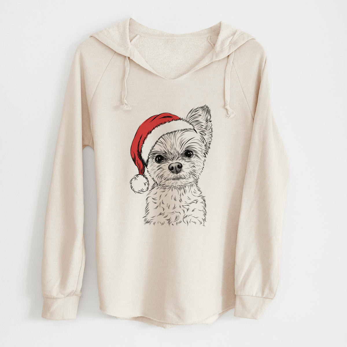 Santa Chance the Yapper the Yorkshire Terrier - Cali Wave Hooded Sweatshirt