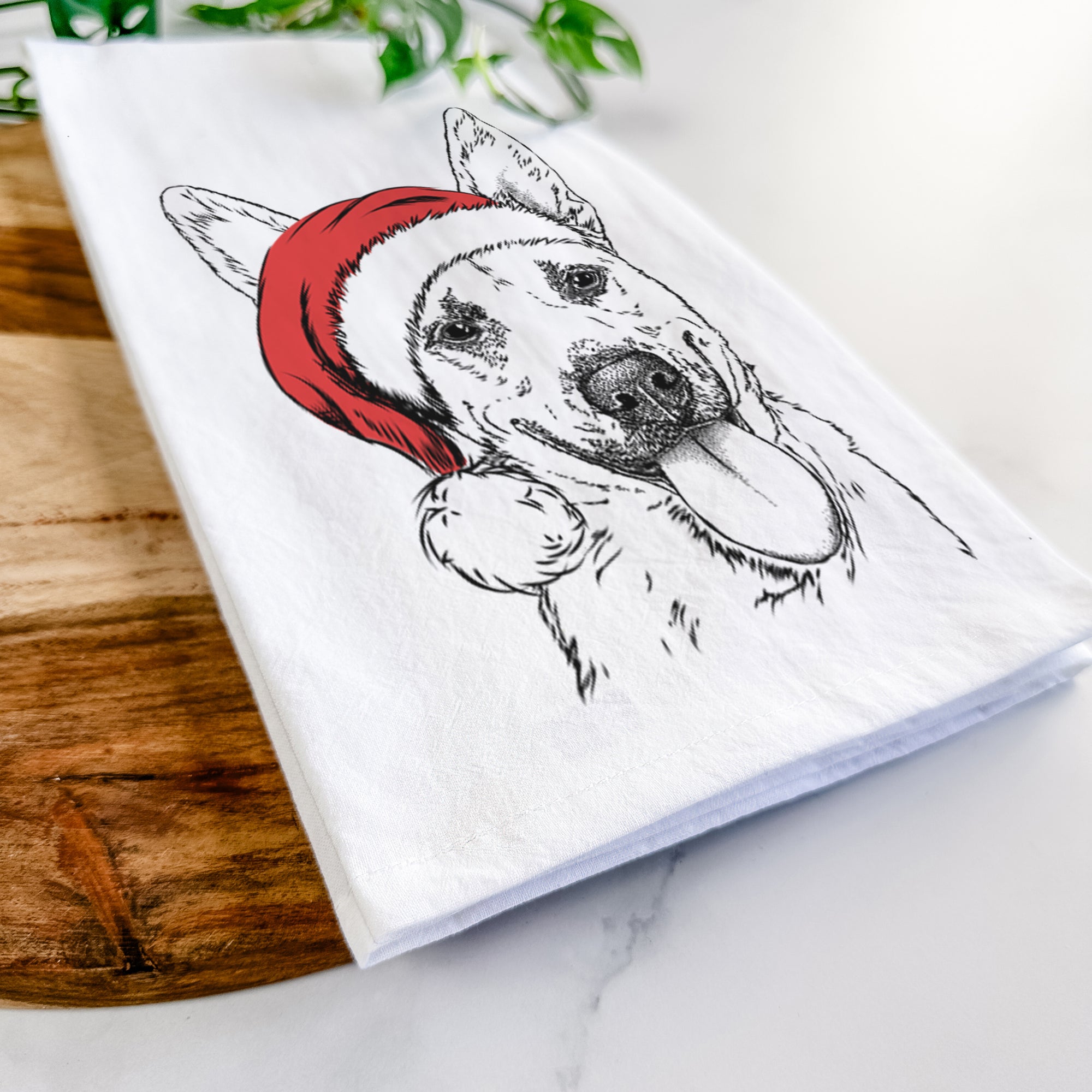 Charlie the Mixed Breed Tea Towel