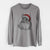 Santa Cheddar the Chinchilla - Men's Heavyweight 100% Cotton Long Sleeve