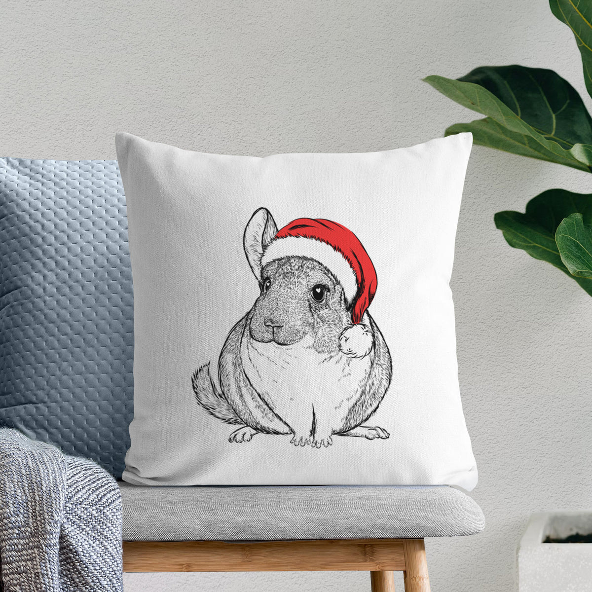 Cheddar the Chinchilla - Throw Pillow Cover