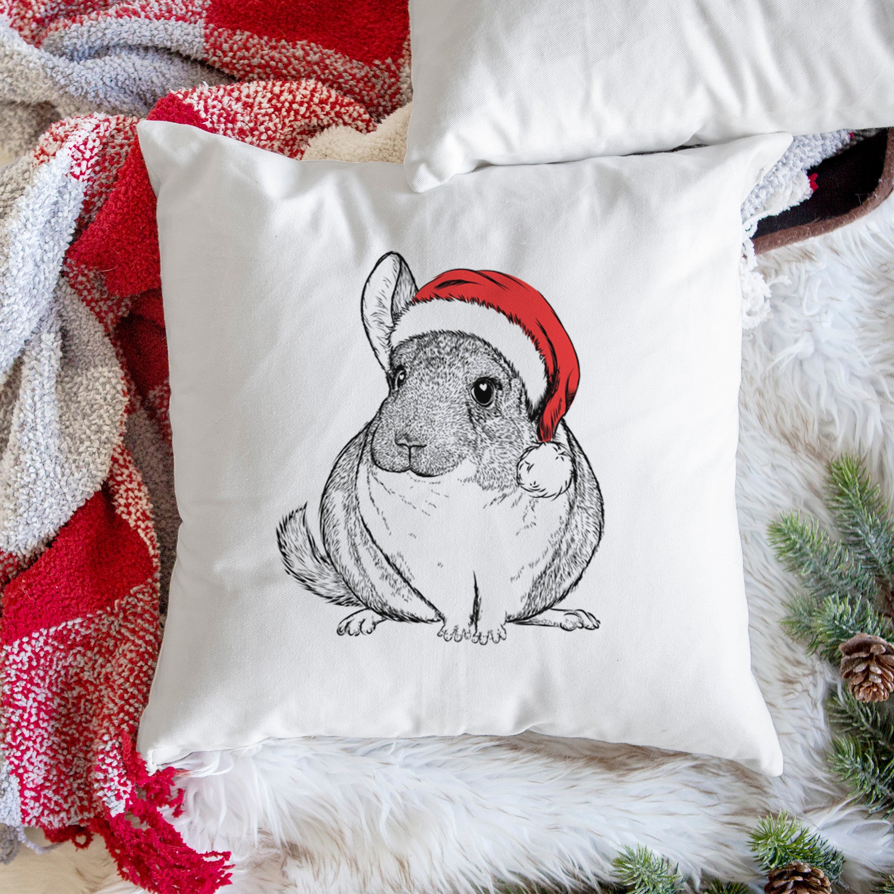 Cheddar the Chinchilla - Throw Pillow Cover