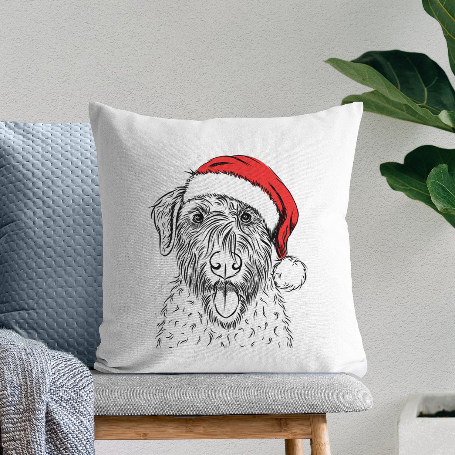Chester the Soft Coated Wheaten Terrier - Throw Pillow Cover