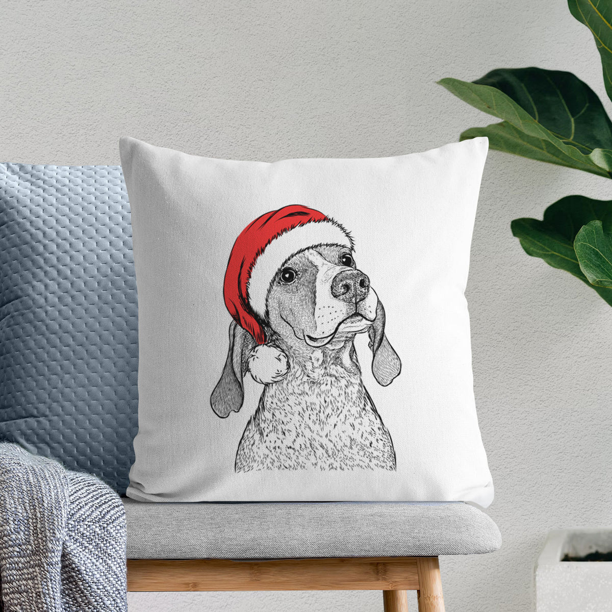 Chester the Red Tick Coonhound - Throw Pillow Cover