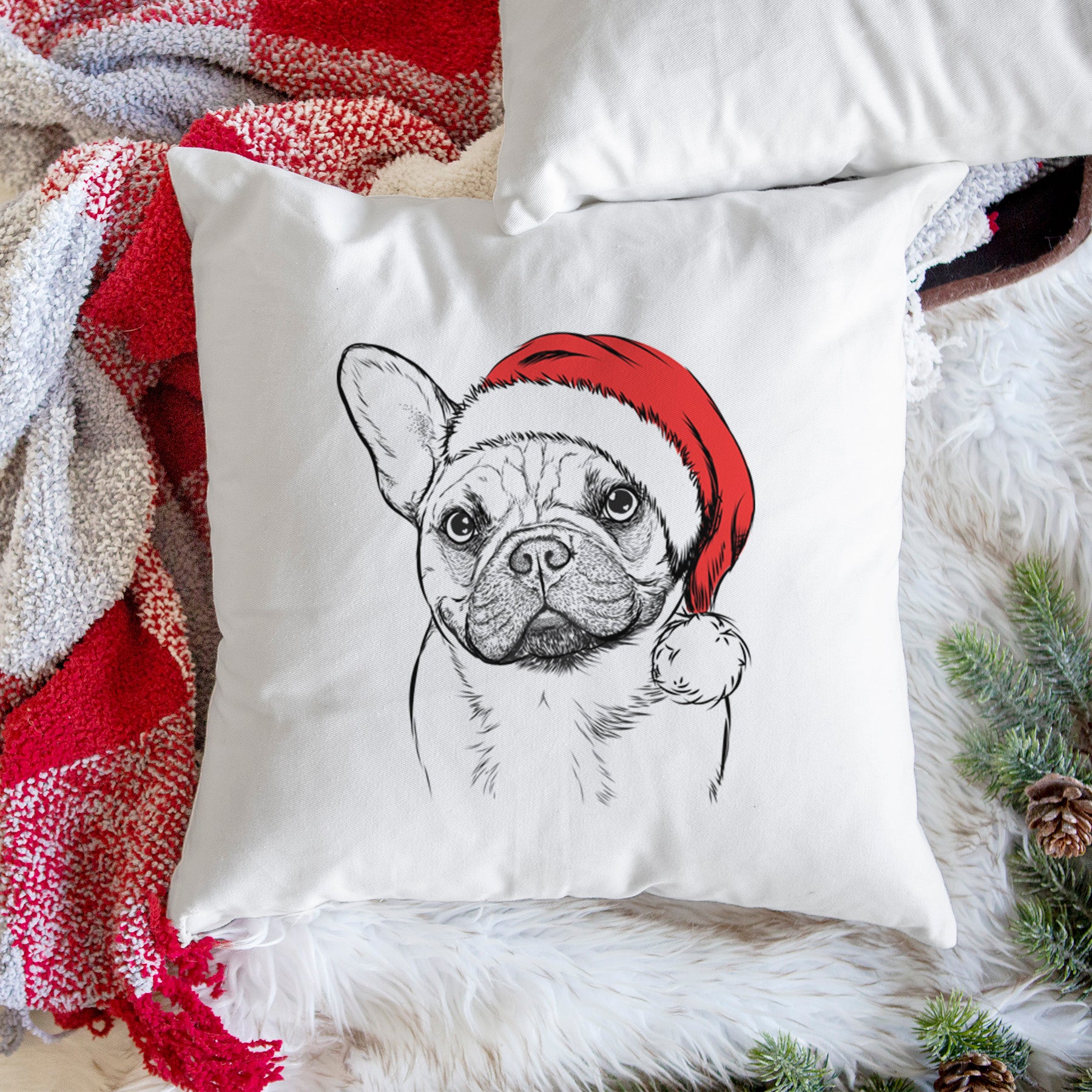 Chew Chew the French Bulldog - Throw Pillow Cover