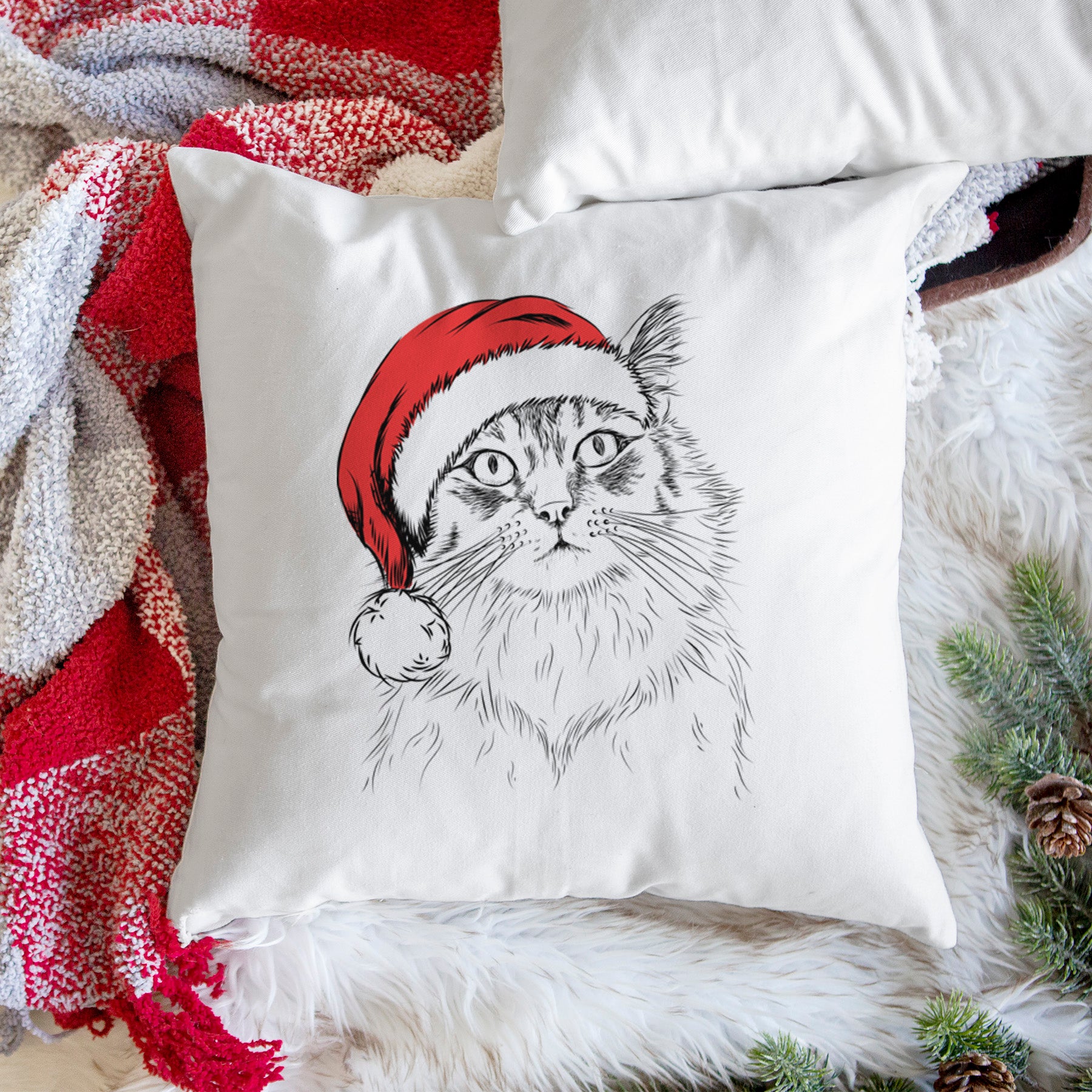 Chloe the Tabby Cat - Throw Pillow Cover