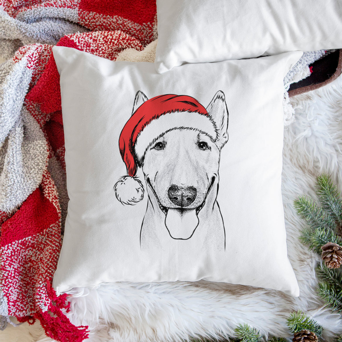Chloe the Bull Terrier - Throw Pillow Cover