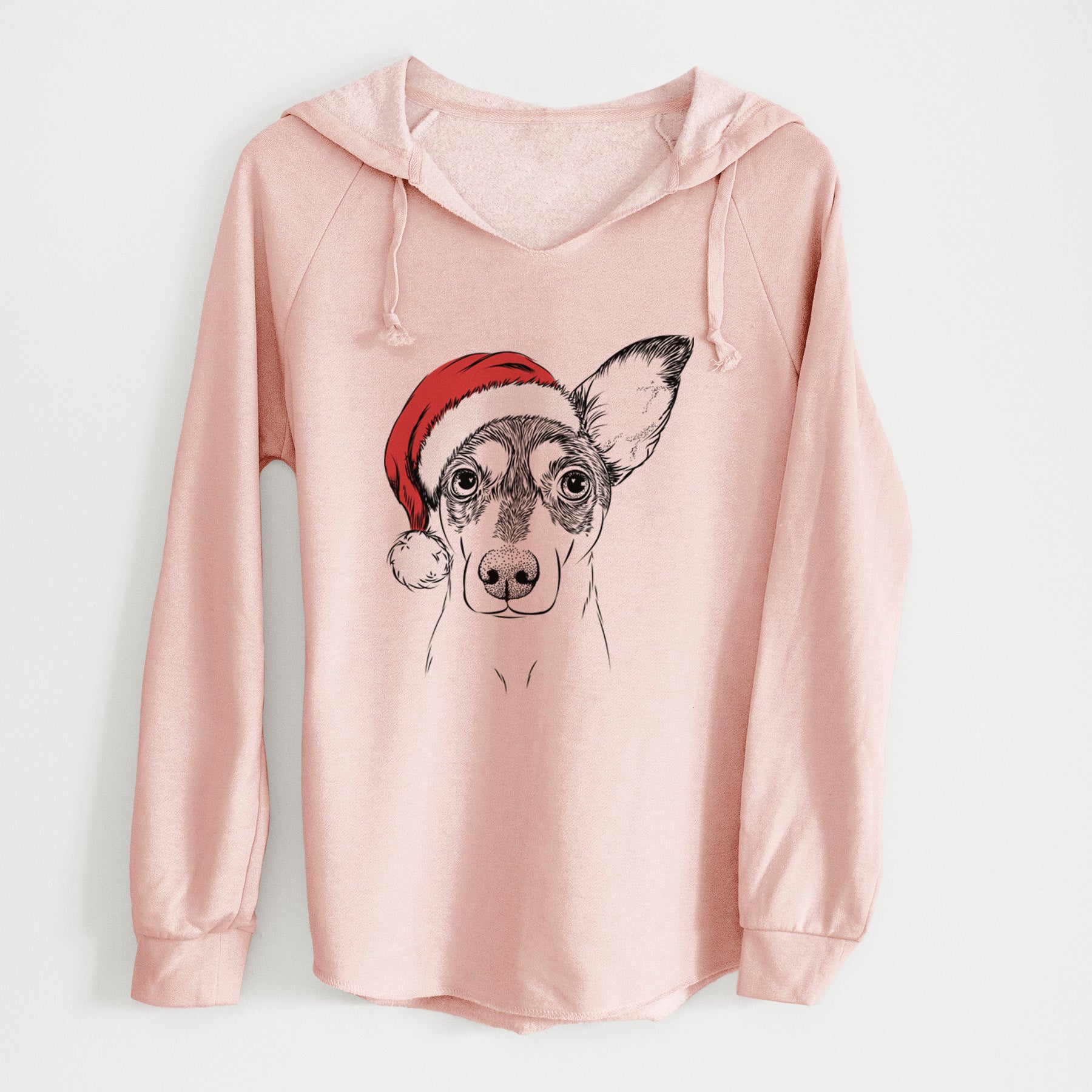 Santa Chloe the Doxie Mix - Cali Wave Hooded Sweatshirt