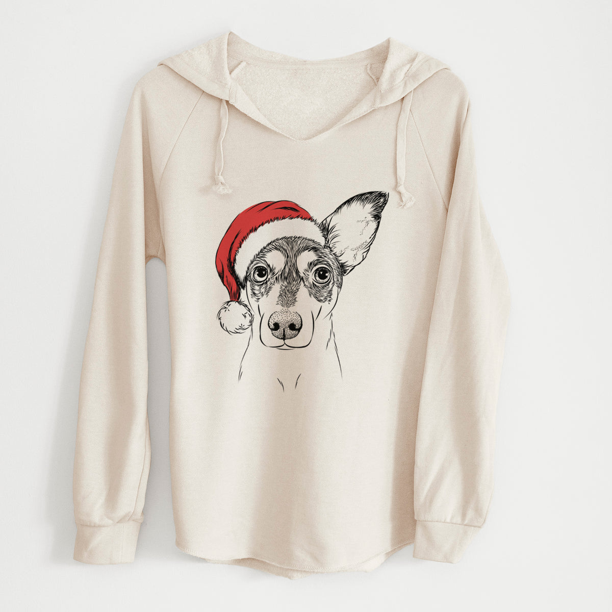 Santa Chloe the Doxie Mix - Cali Wave Hooded Sweatshirt