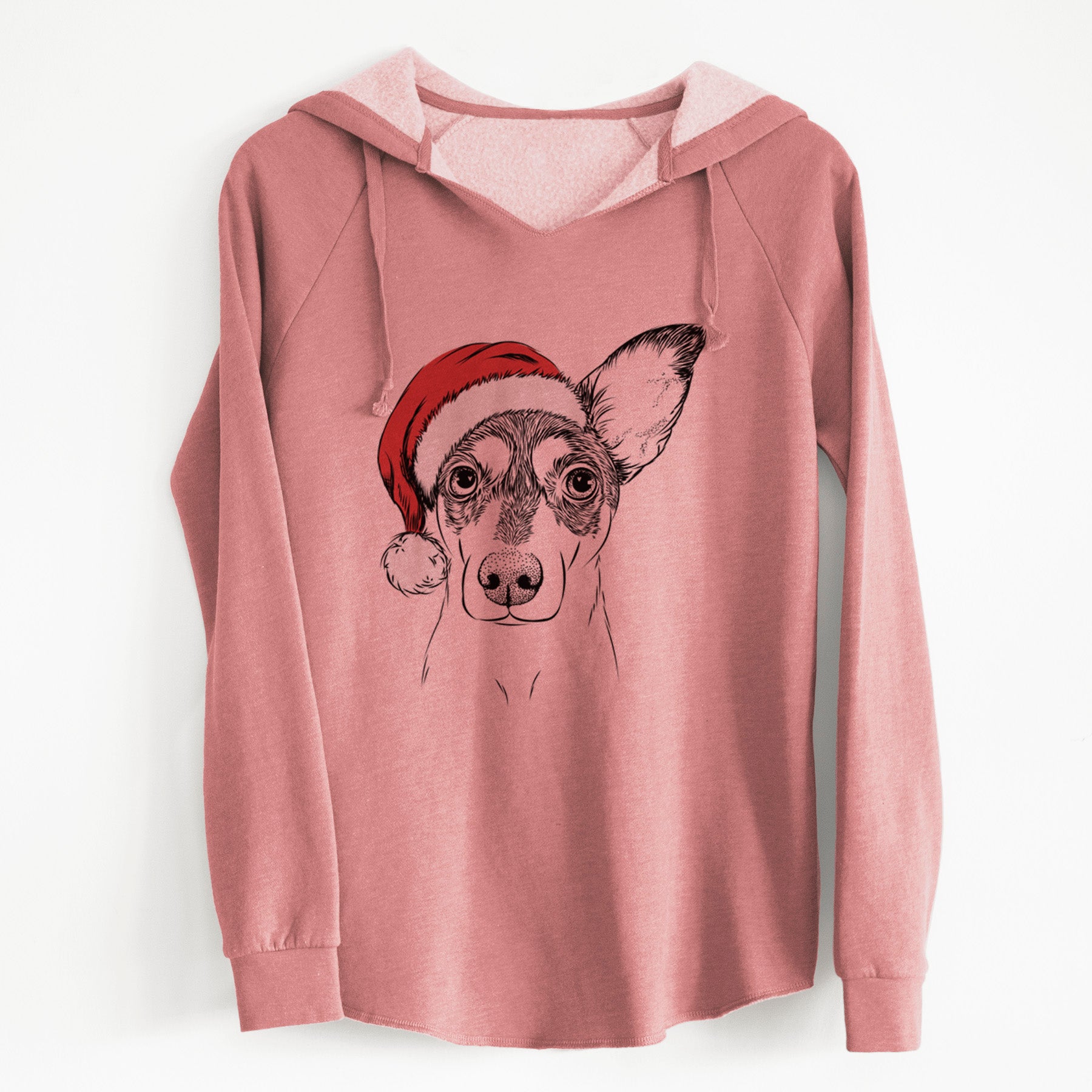 Santa Chloe the Doxie Mix - Cali Wave Hooded Sweatshirt