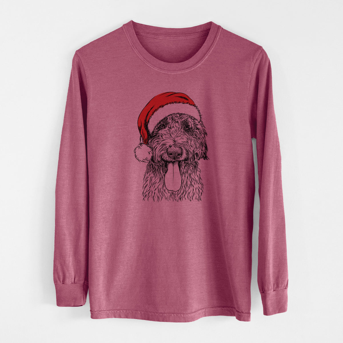 Santa CiCi Paulk the Aussiedoodle - Men's Heavyweight 100% Cotton Long Sleeve