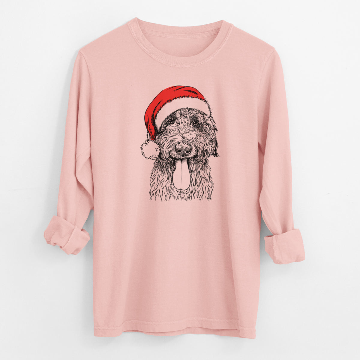 Santa CiCi Paulk the Aussiedoodle - Men's Heavyweight 100% Cotton Long Sleeve