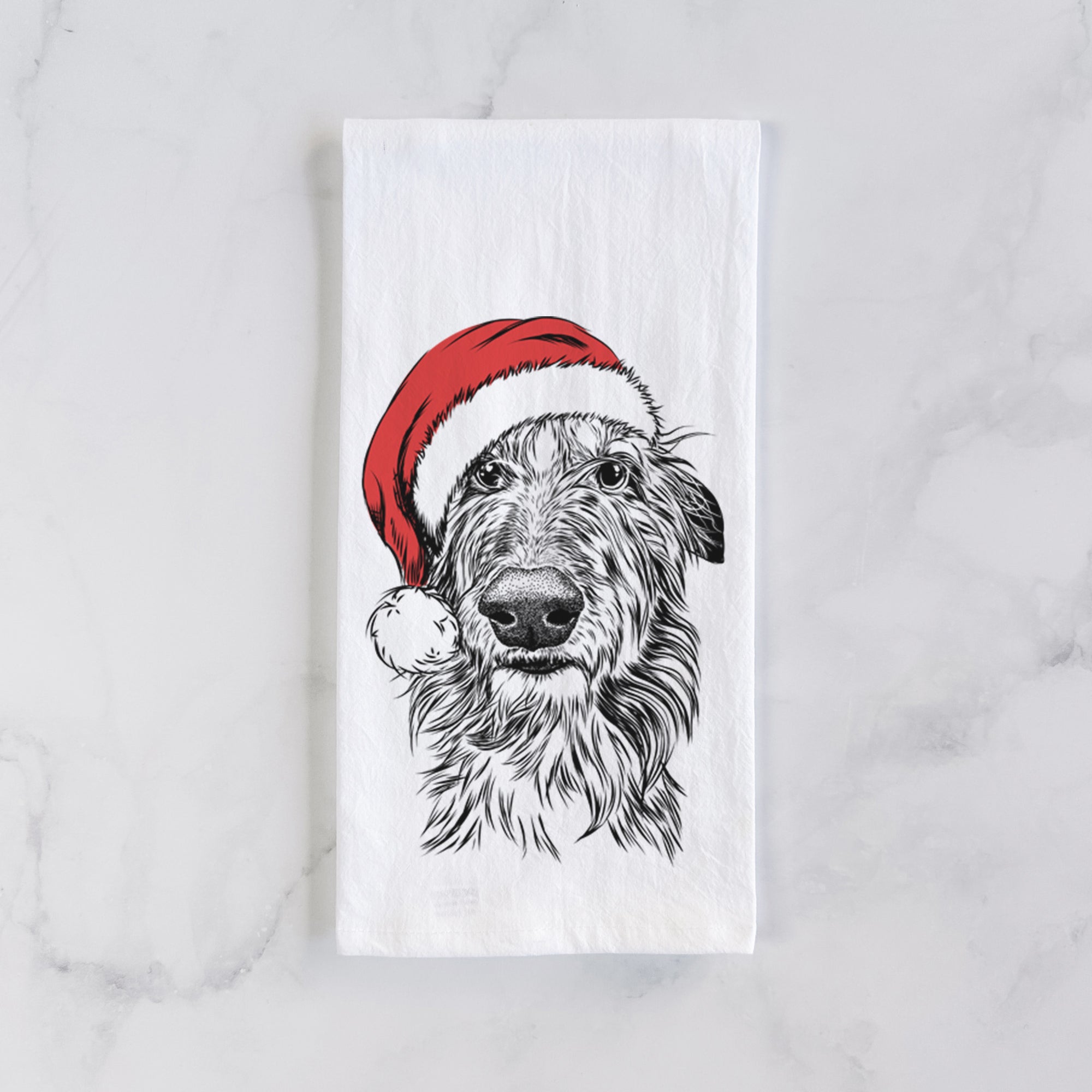 Cleod the Scottish Deerhound Tea Towel