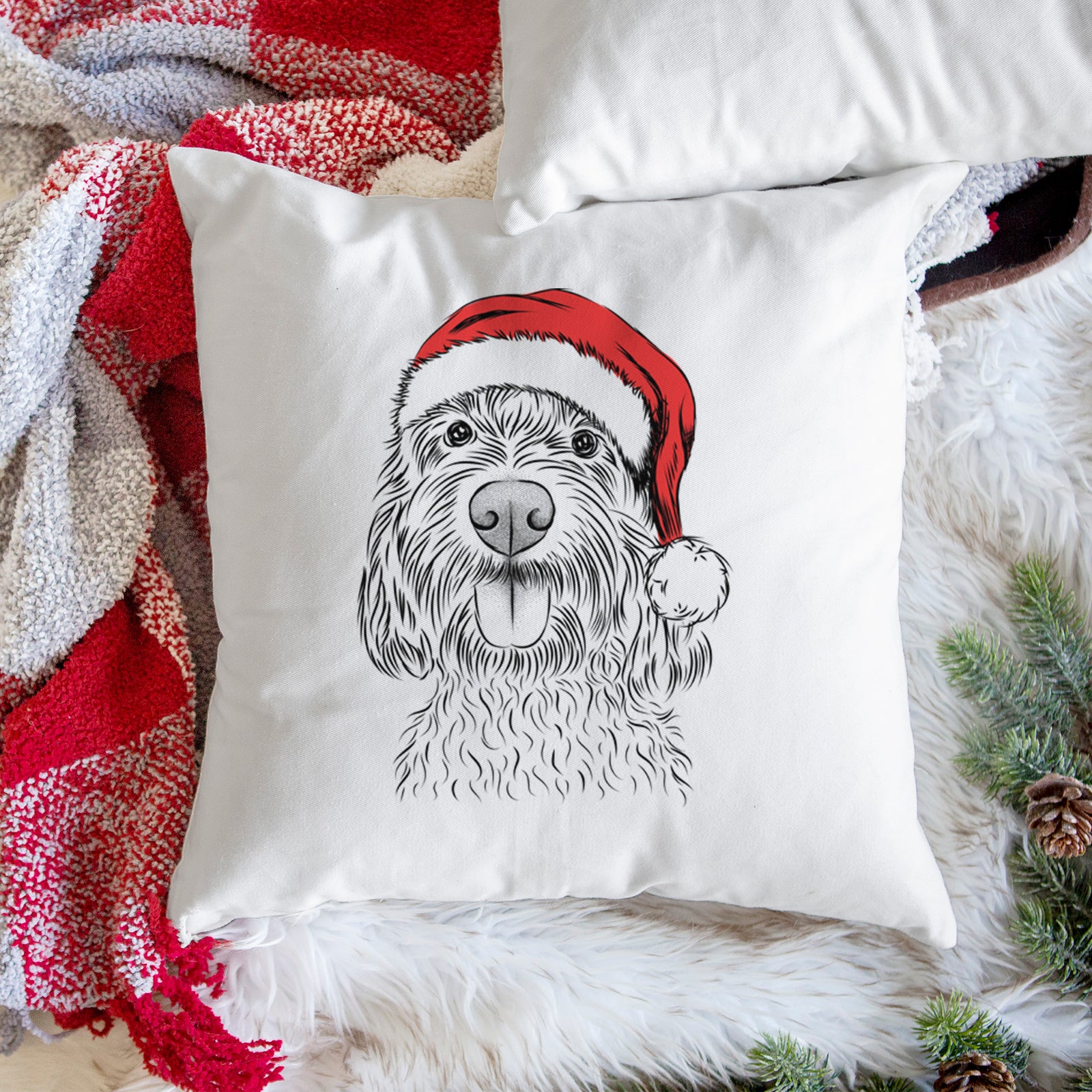 Clover the Cockapoo - Throw Pillow Cover