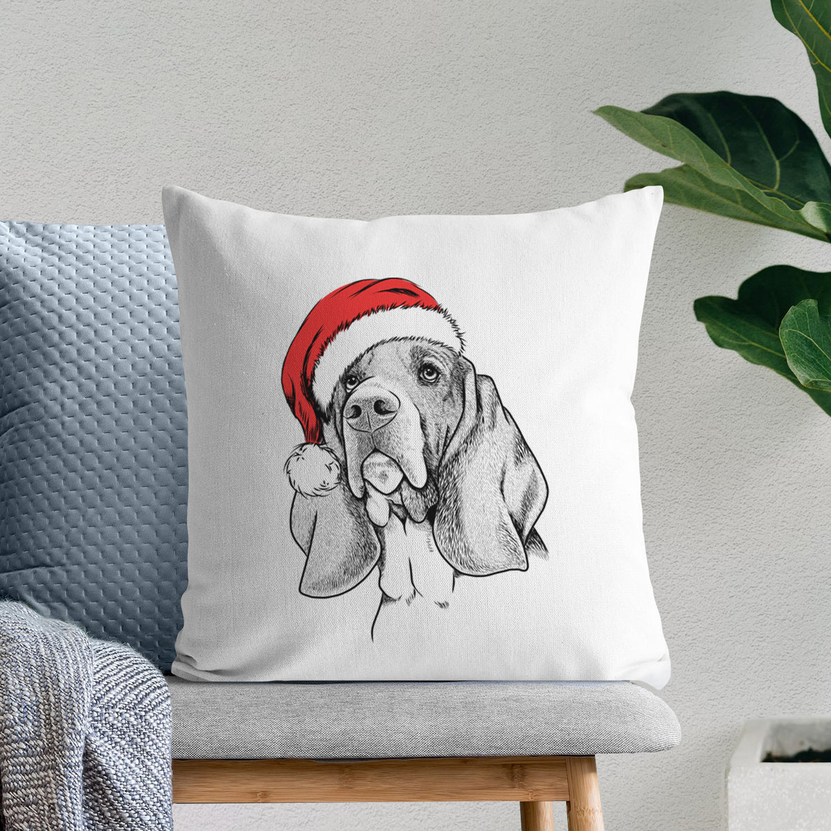 Cooper the Basset Hound - Throw Pillow Cover