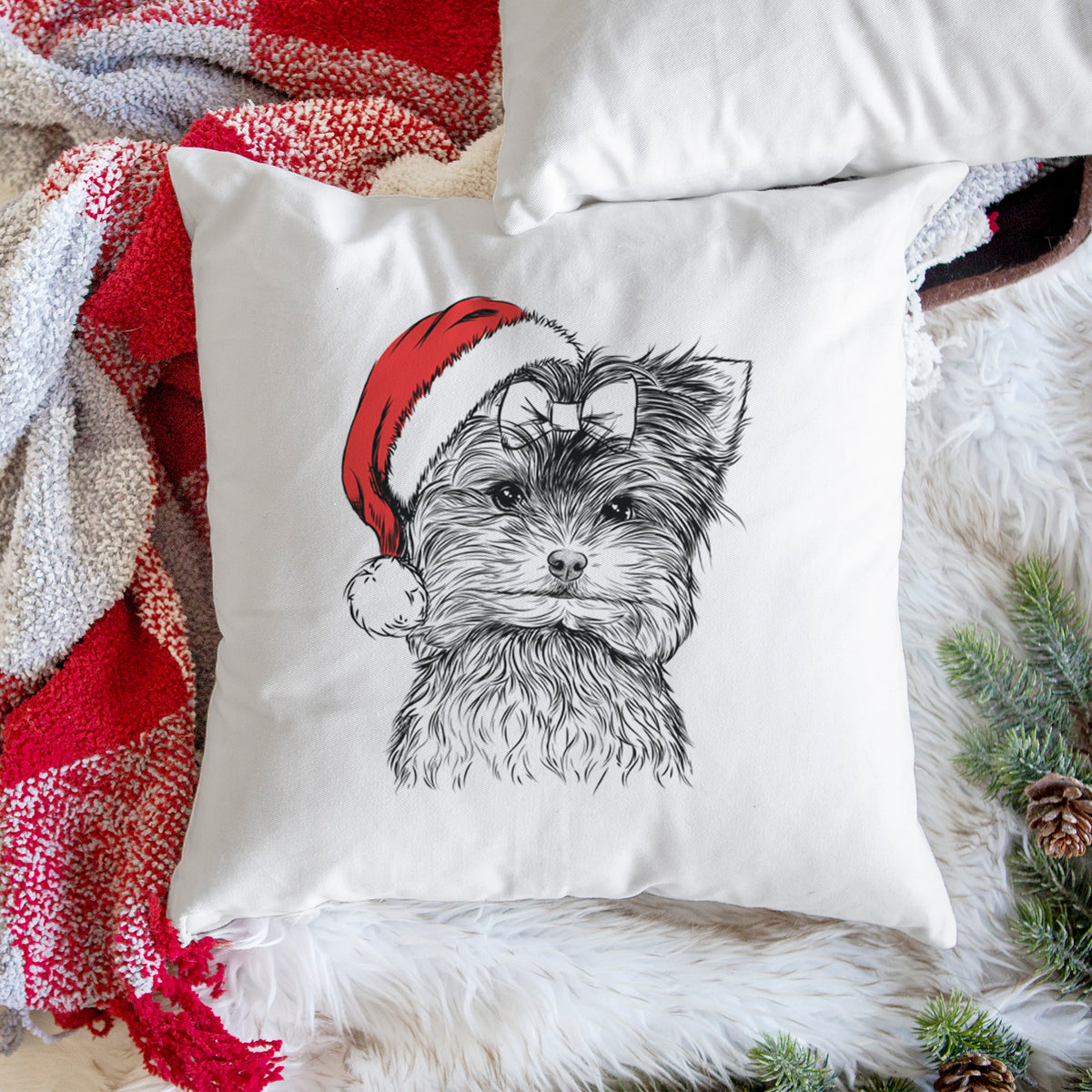 Cricket the Biewer Terrier - Throw Pillow Cover