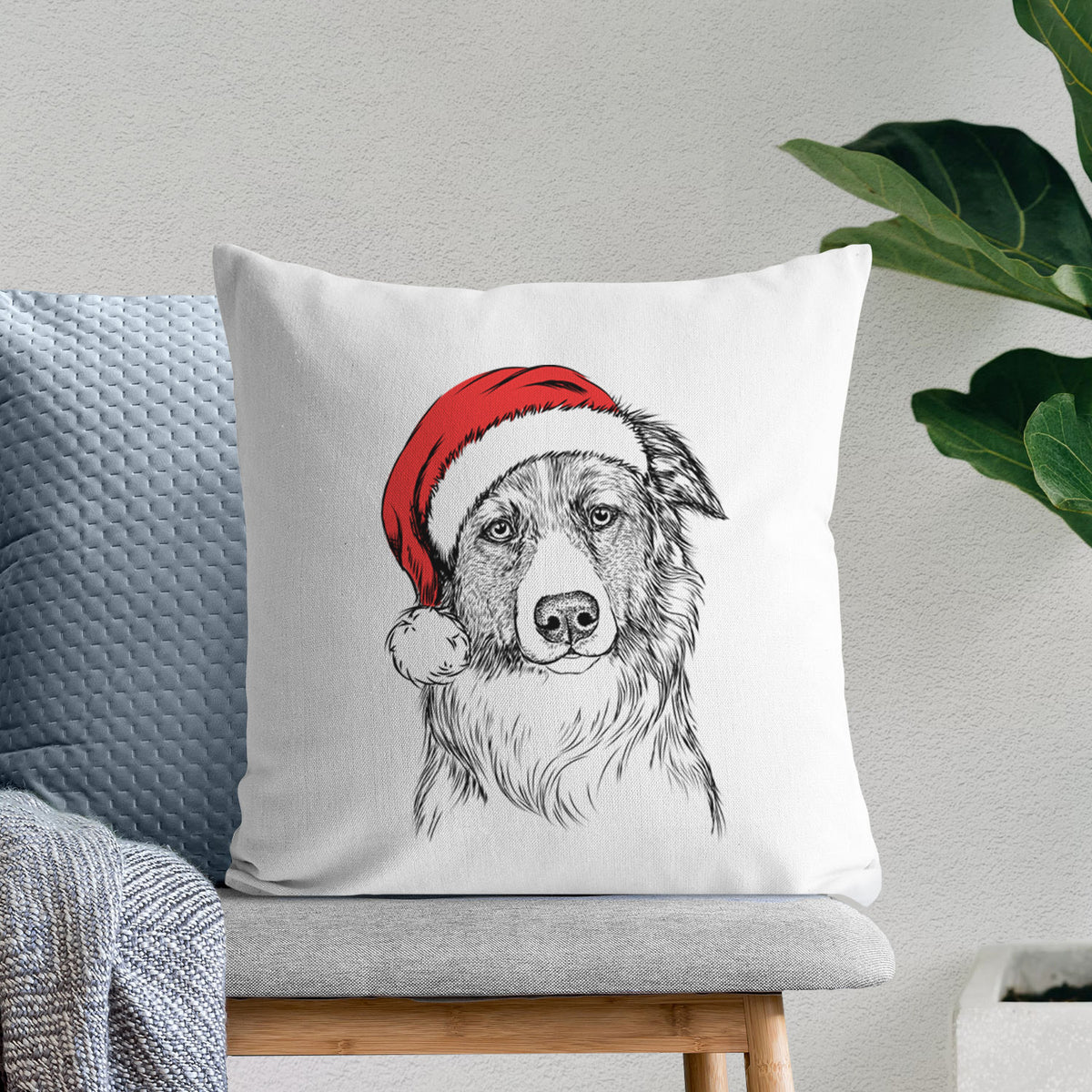 Cynder the English Shepherd - Throw Pillow Cover