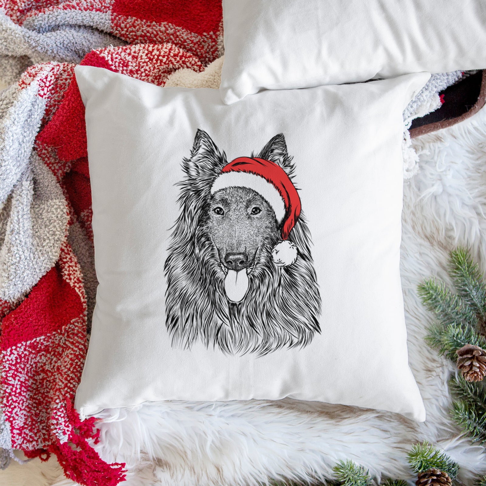 Daan the Belgian Shepherd - Throw Pillow Cover