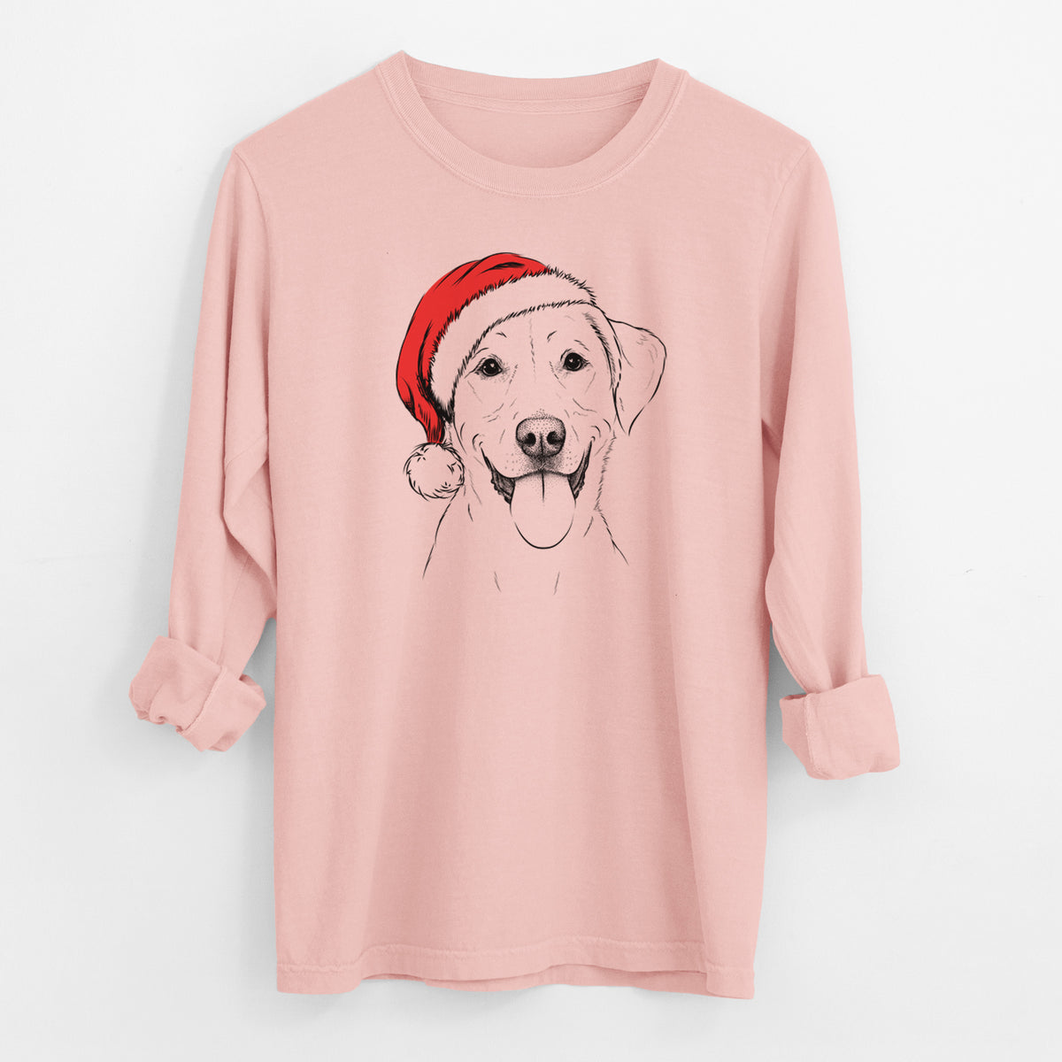 Santa Daisy the Labrador Retriever - Men's Heavyweight 100% Cotton Long Sleeve