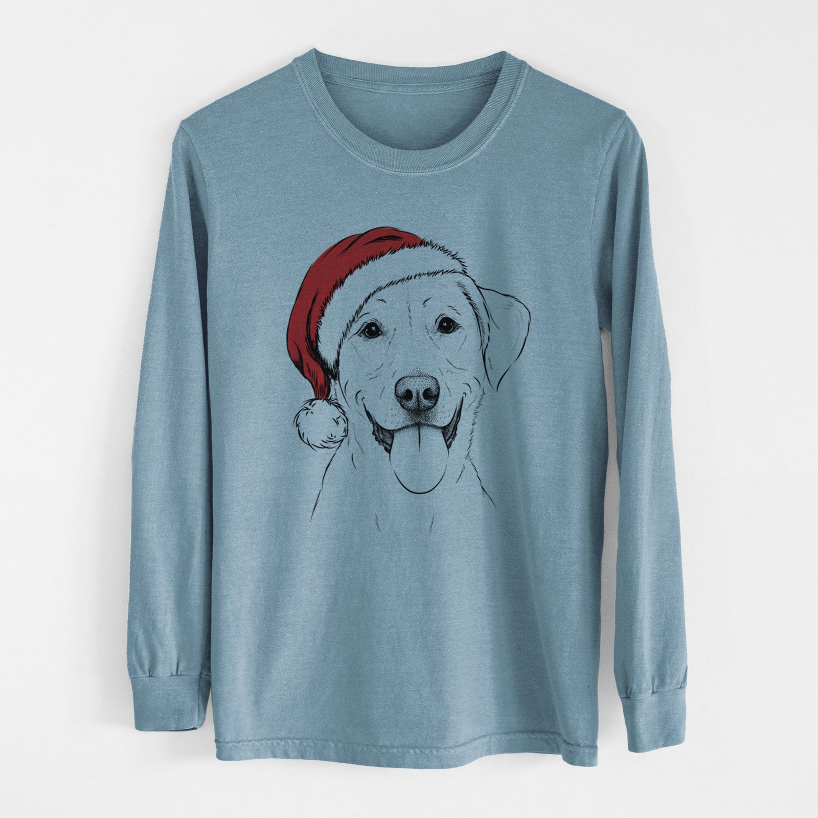 Santa Daisy the Labrador Retriever - Men's Heavyweight 100% Cotton Long Sleeve