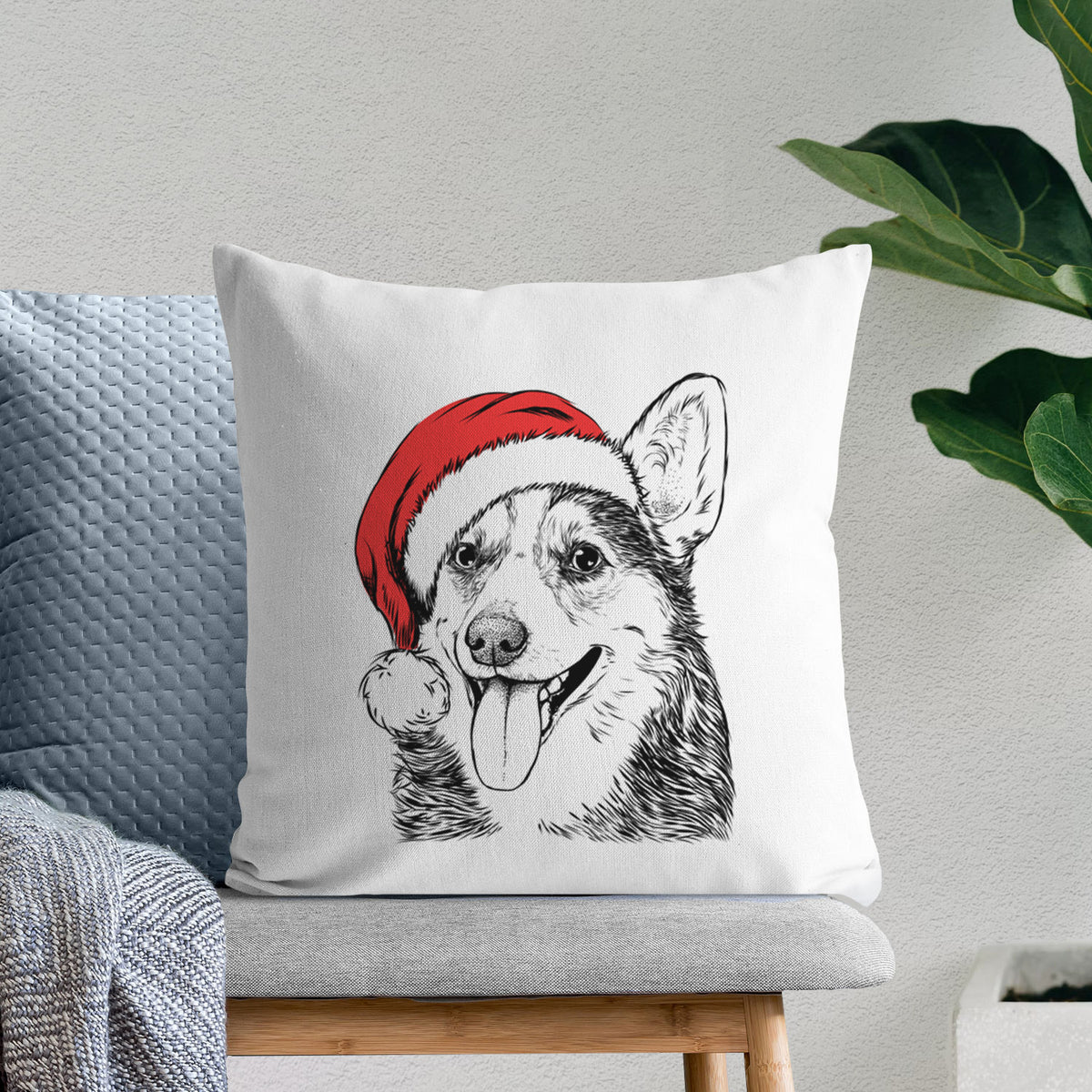 Darma the Corgi - Throw Pillow Cover