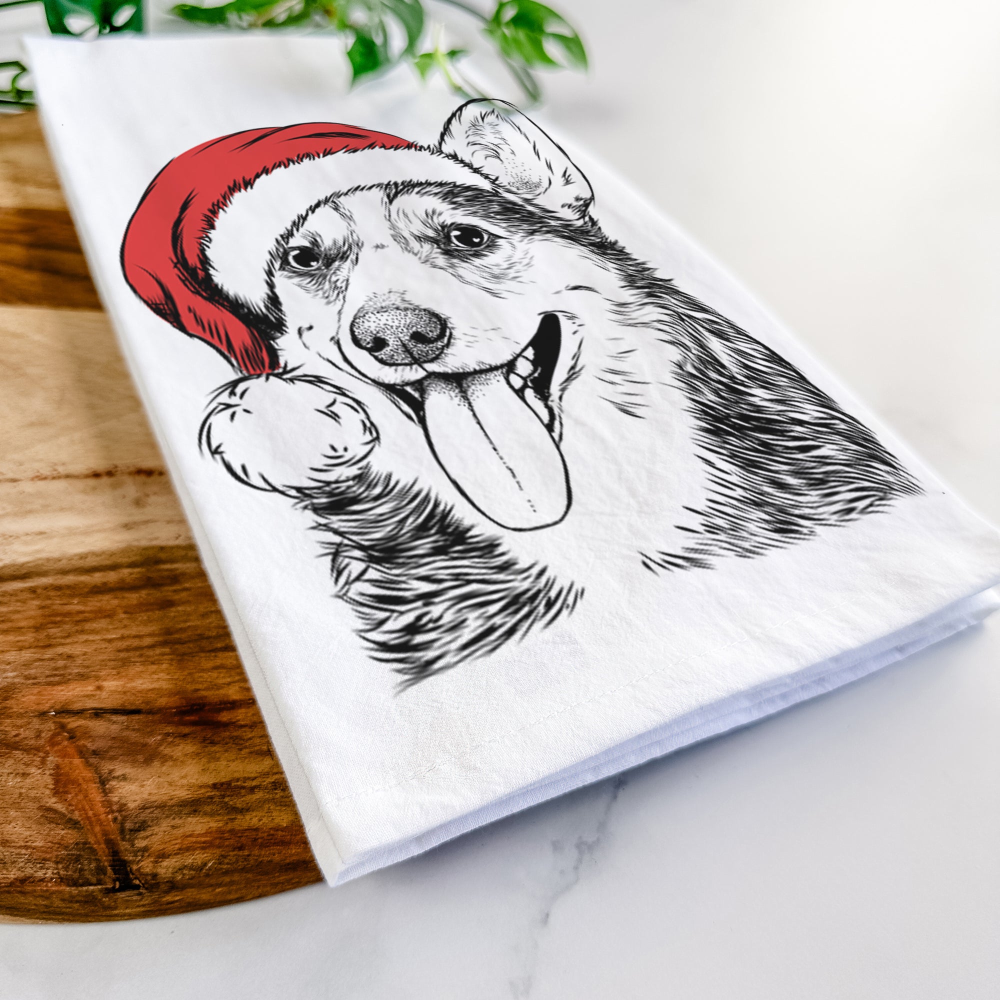 Darma the Corgi Tea Towel