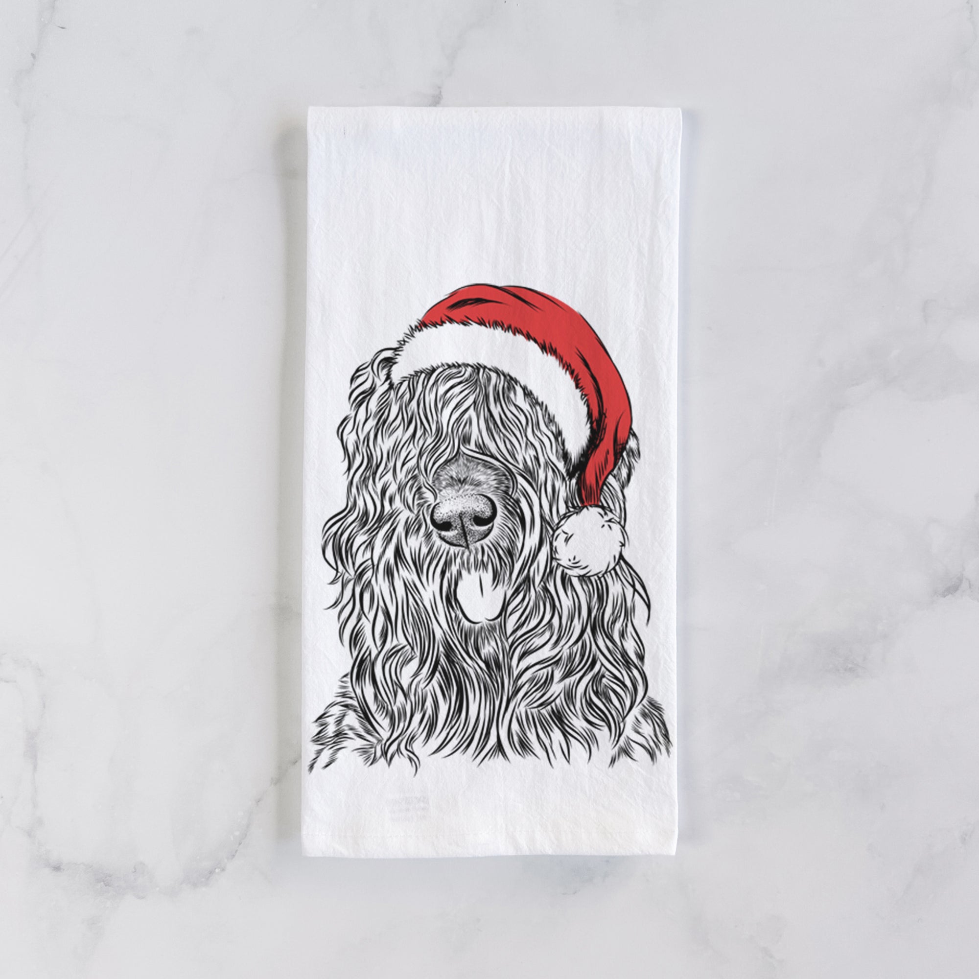 Darryl the Black Russian Terrier Tea Towel