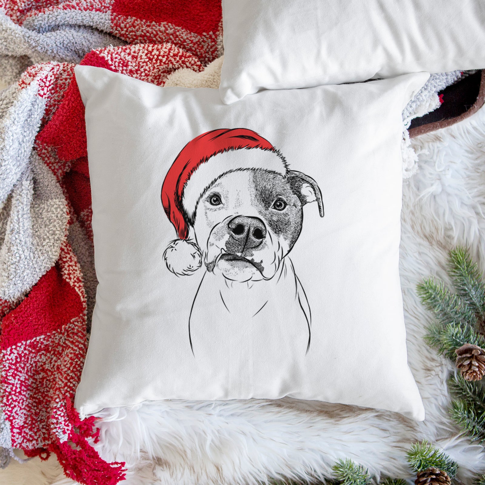 Dexter the Pitbull - Throw Pillow Cover