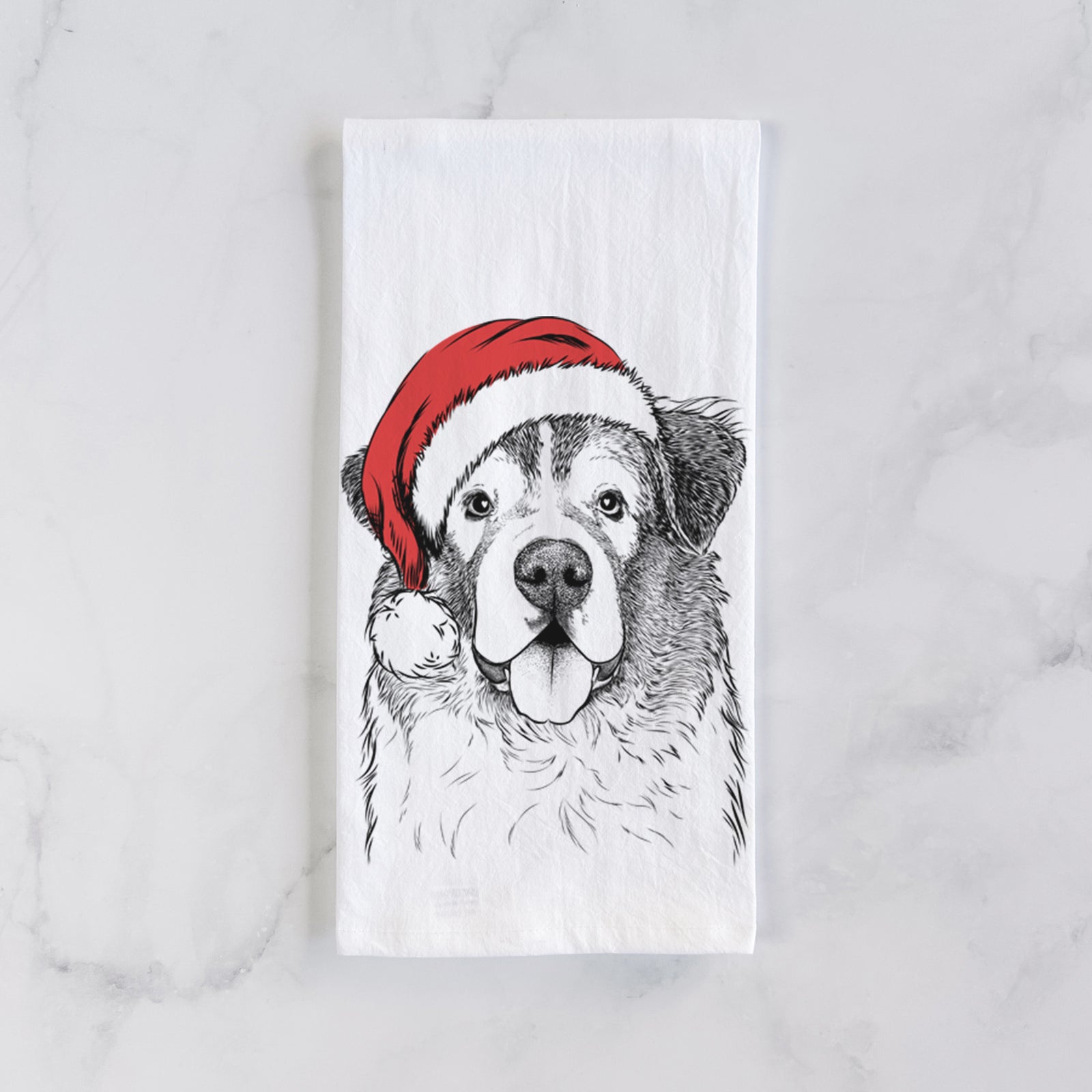 Dilly the Saint Bernard Tea Towel