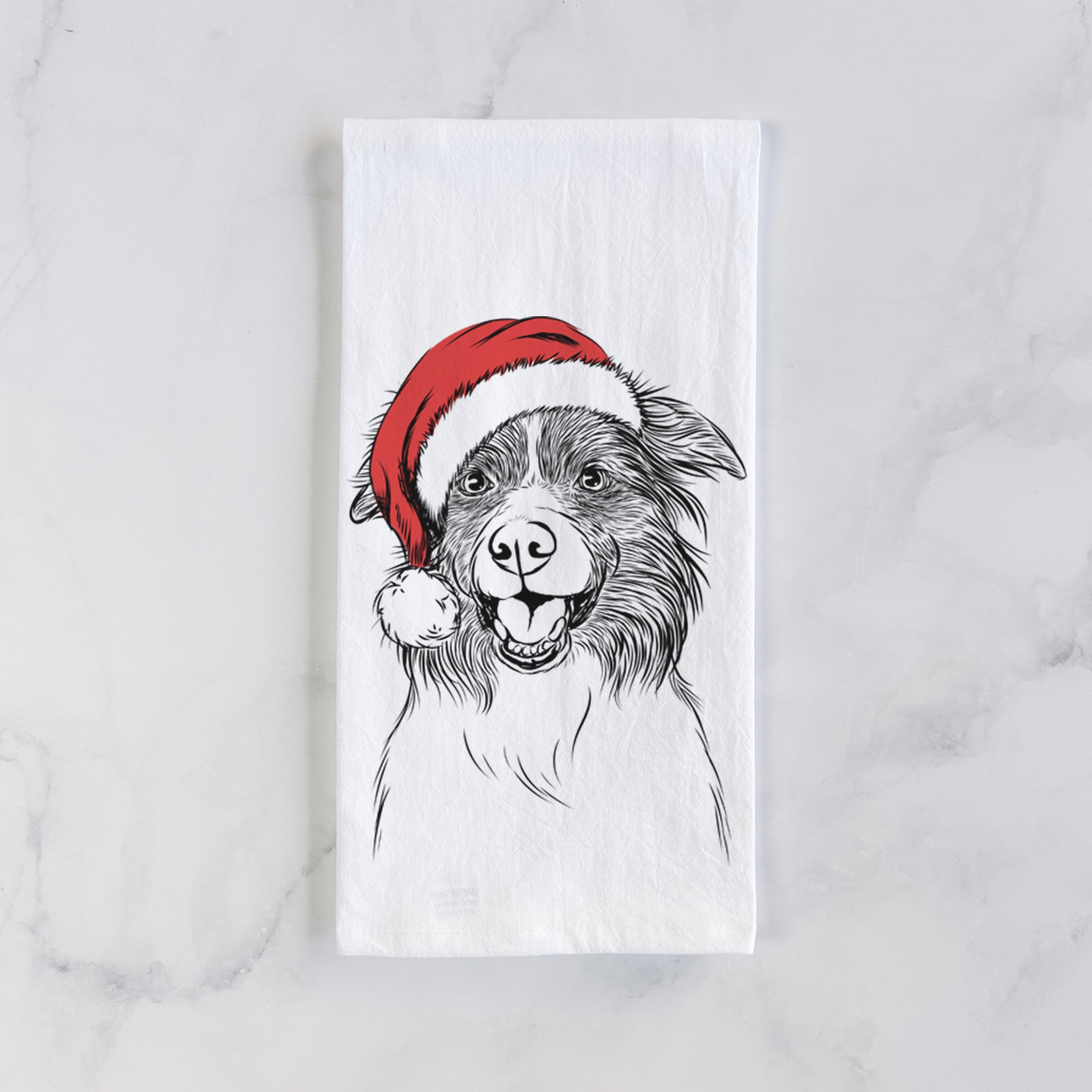 Dizzy the Border Collie Tea Towel