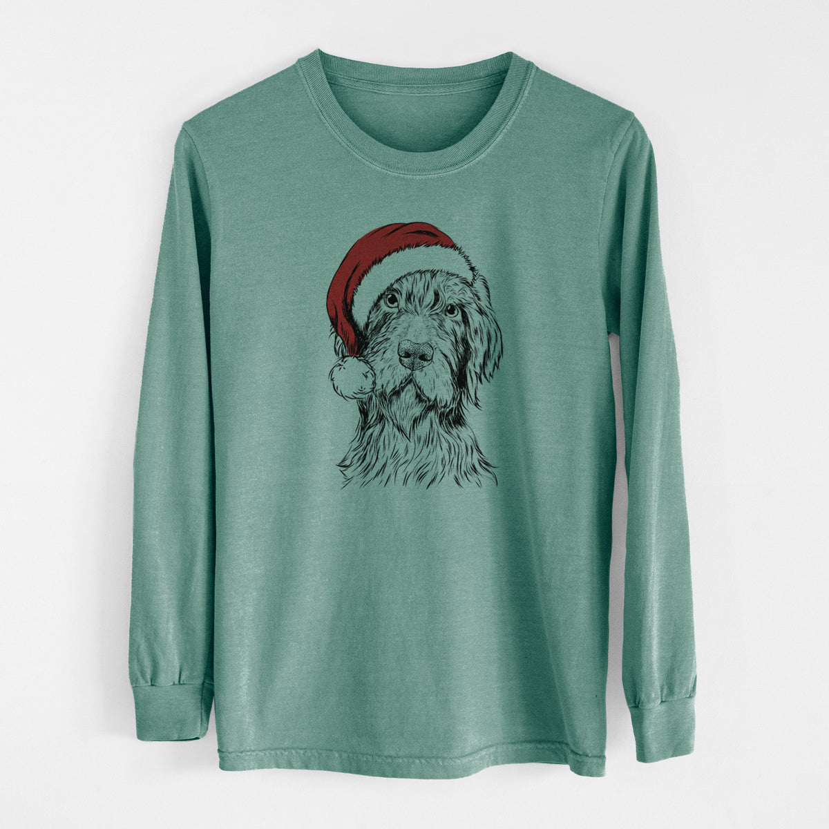 Santa Doc Holliday the Pudelpointer - Men's Heavyweight 100% Cotton Long Sleeve