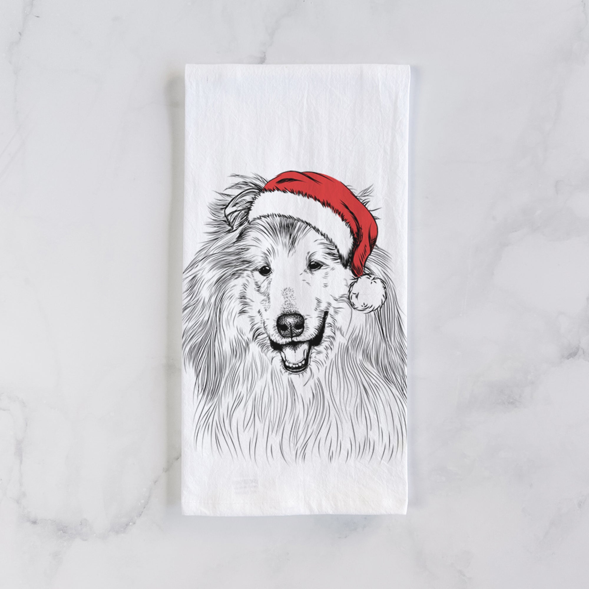 Donnan the Rough Collie Tea Towel