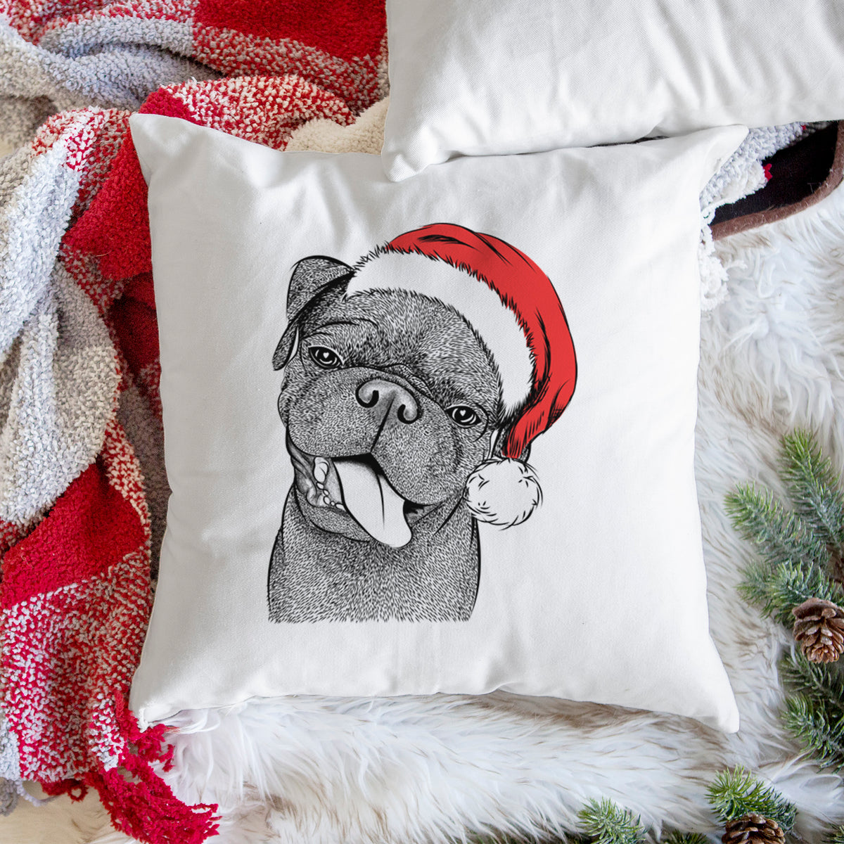 Dudley Danger the Pug - Throw Pillow Cover