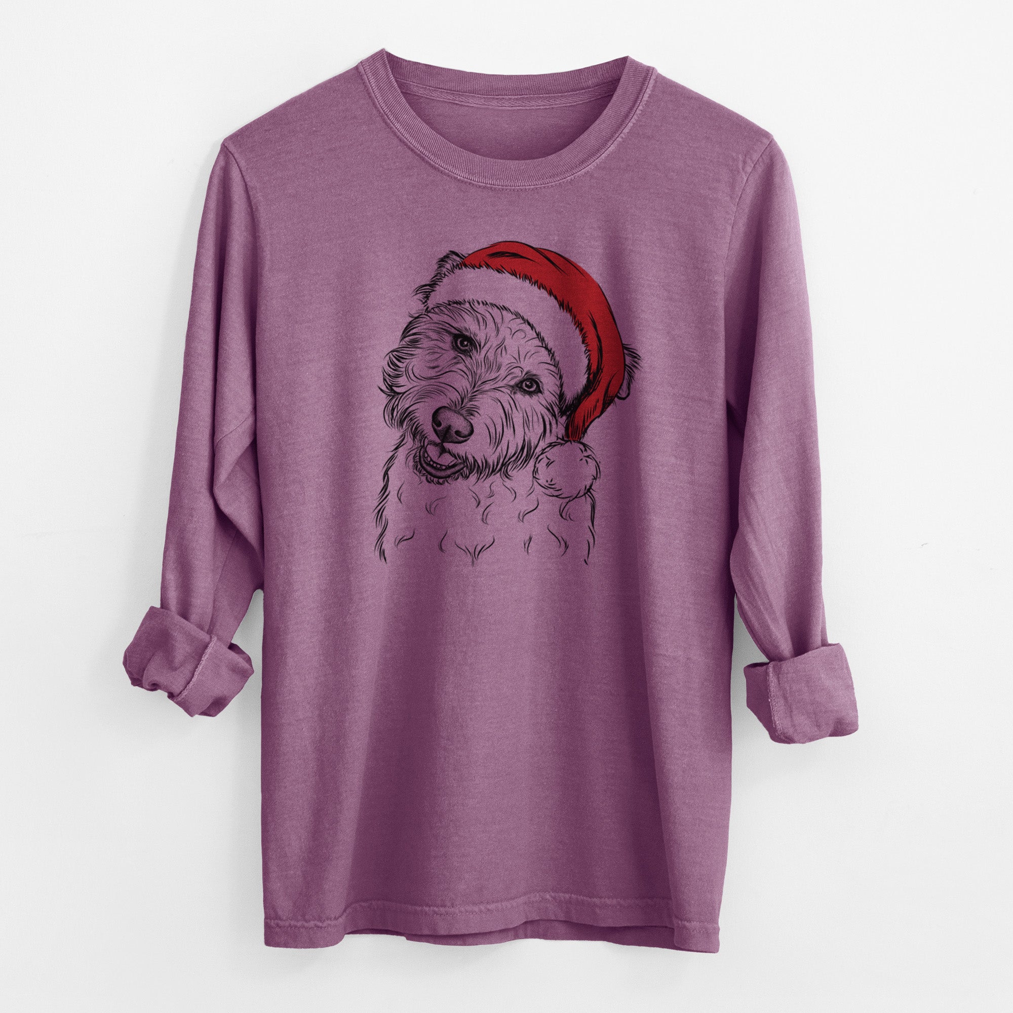 Santa Duffy the Glen of Imaal Terrier - Men's Heavyweight 100% Cotton Long Sleeve