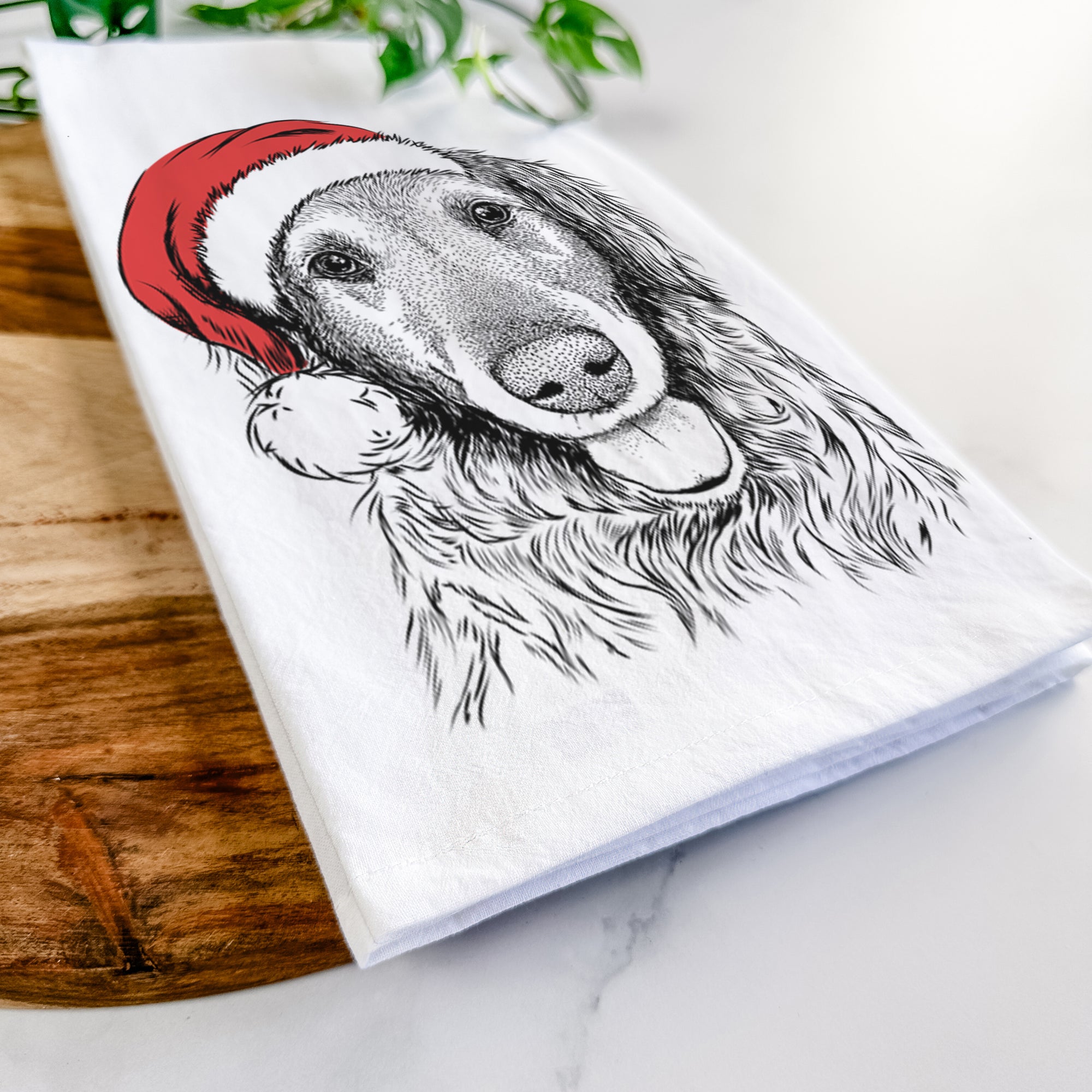 Duncan the Golden Retriever Tea Towel