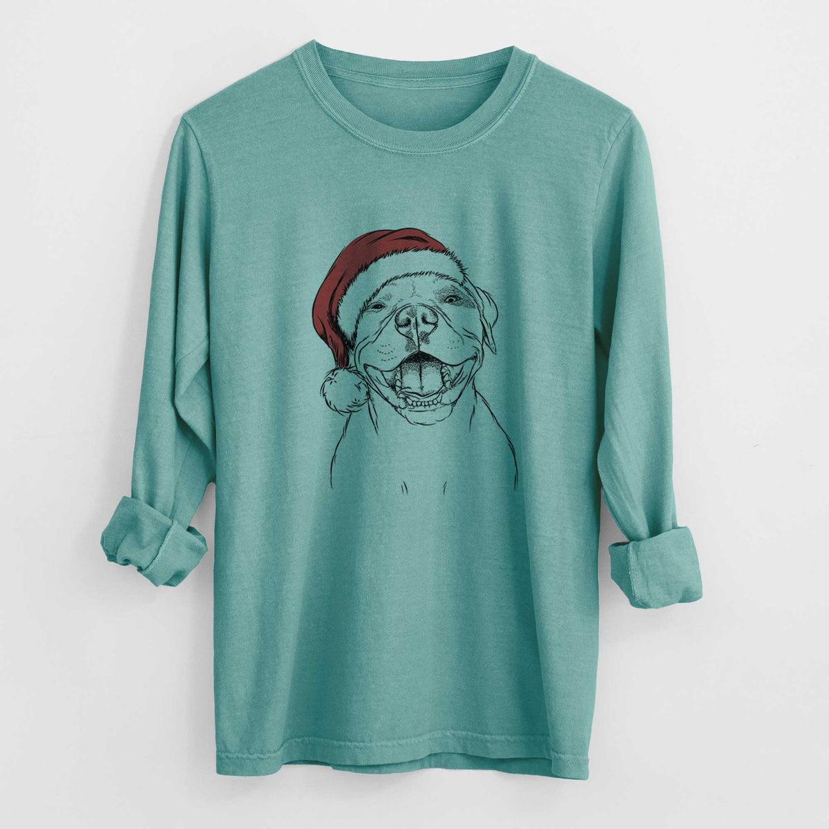 Santa Dutch the Mixed Breed - Men's Heavyweight 100% Cotton Long Sleeve