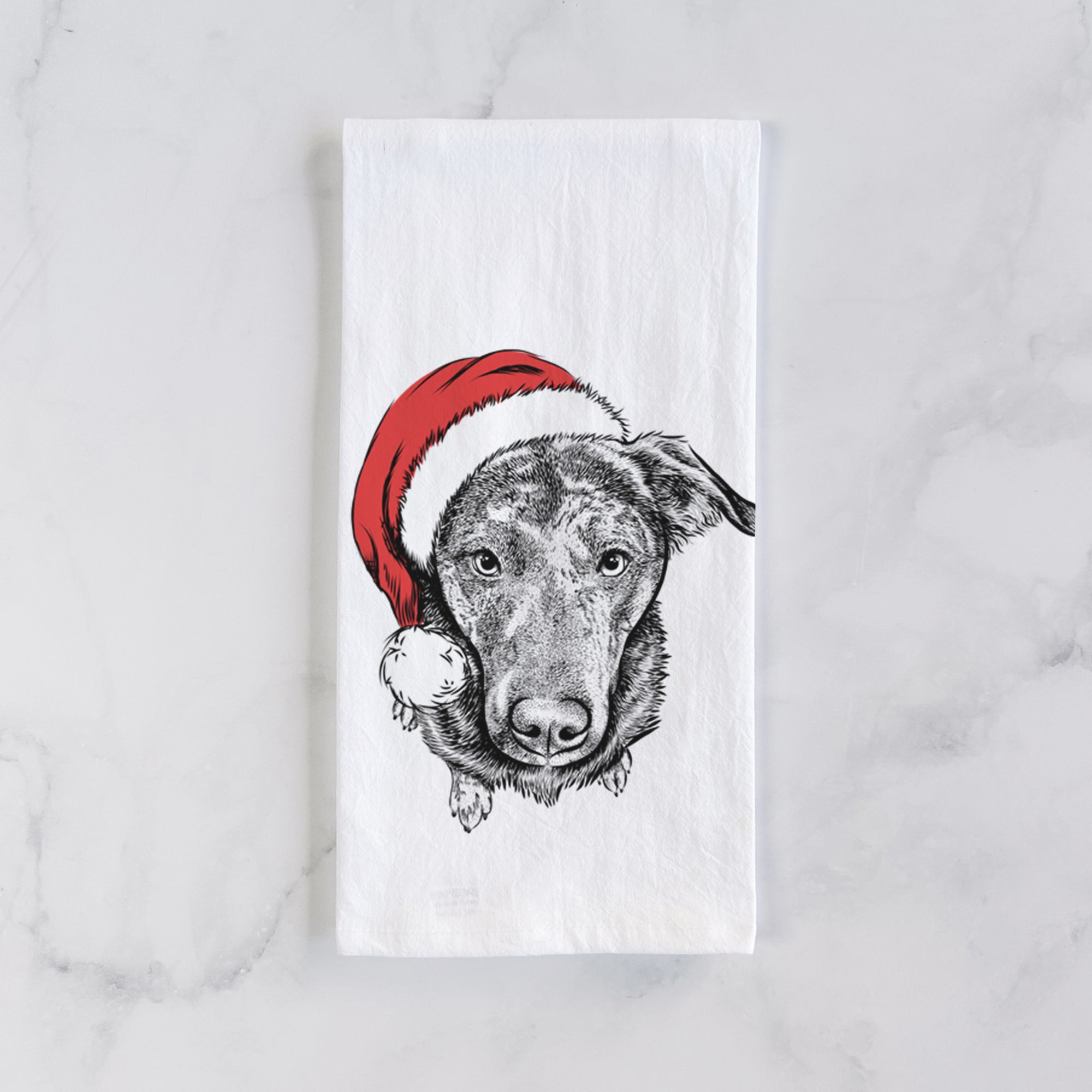 Echo the Pitbull Beagle Mix Tea Towel