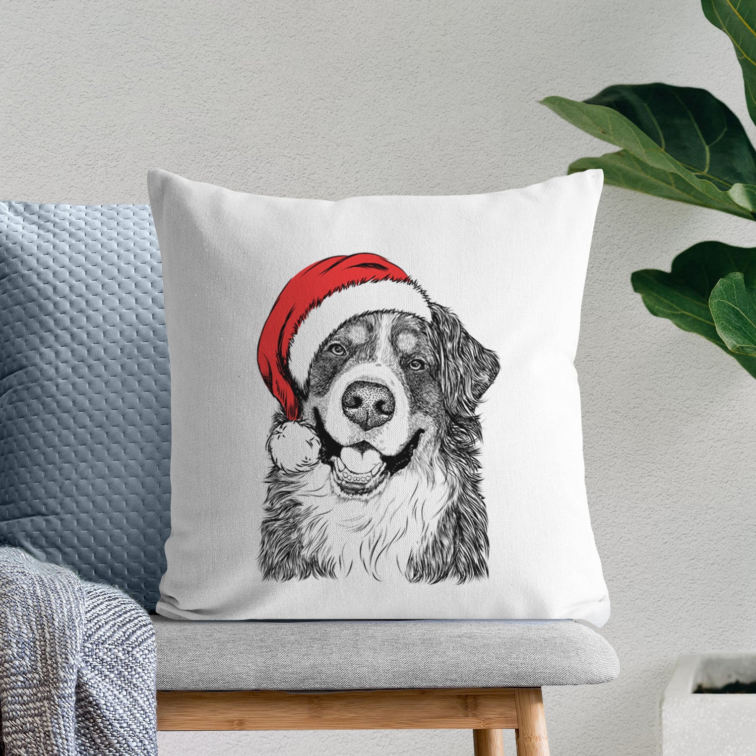 Eiger the Bernese Mountain Dog - Throw Pillow Cover