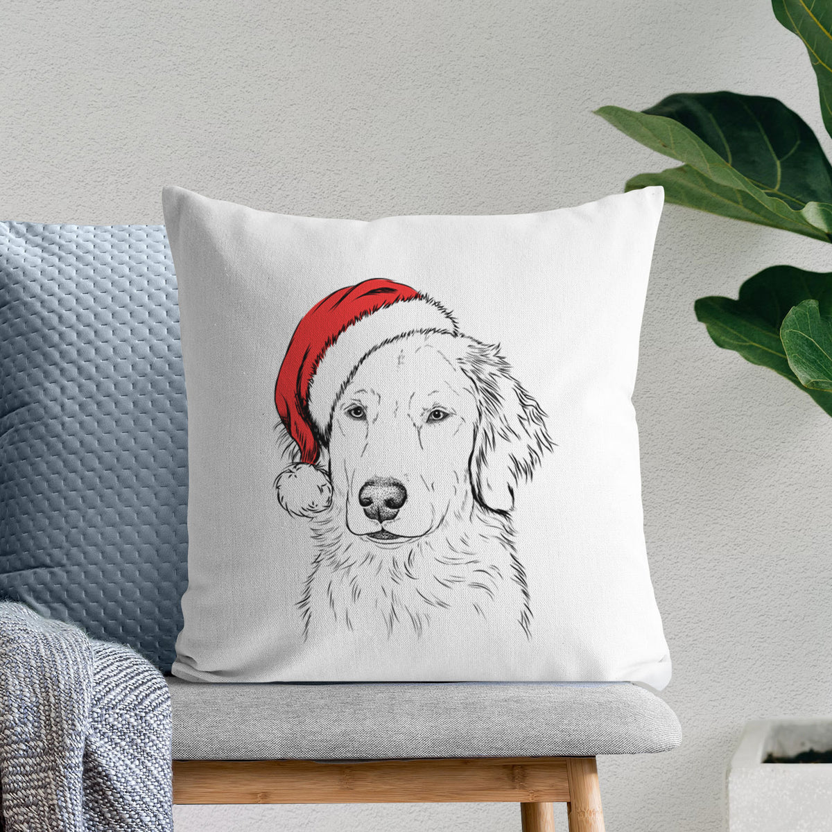 Eli the Golden Retriever - Throw Pillow Cover