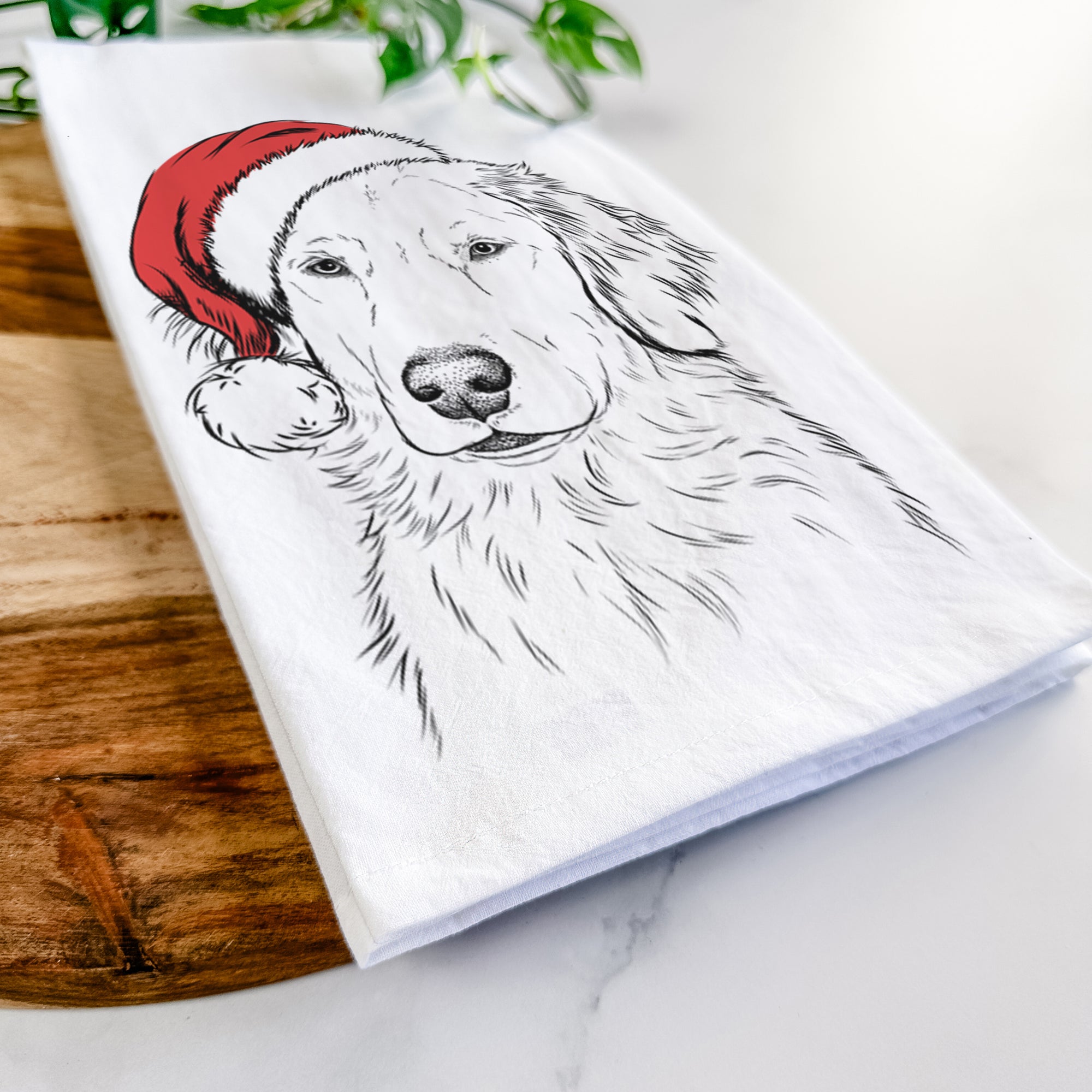 Eli the Golden Retriever Tea Towel