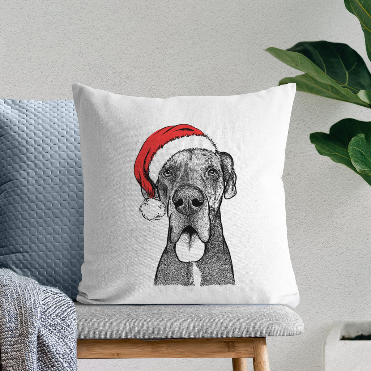 Eli the Great Dane - Throw Pillow Cover