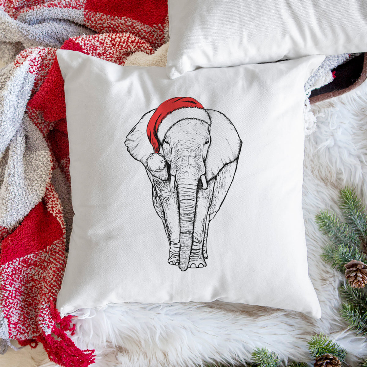 Ella the Elephant - Throw Pillow Cover