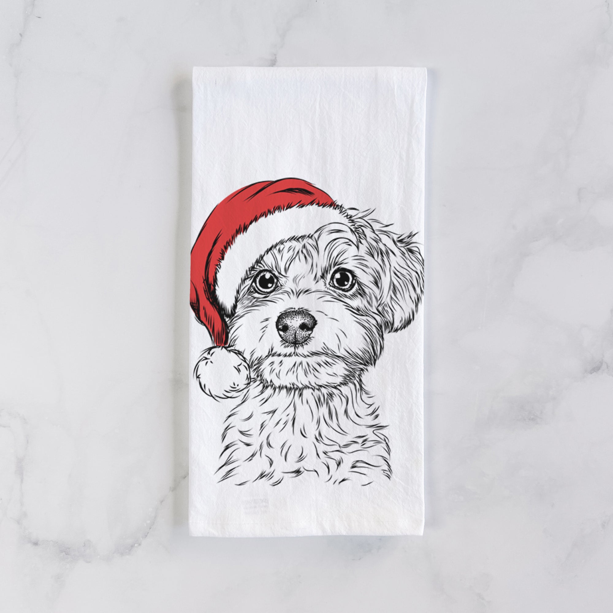 Elliott the Yorkiepoo Tea Towel